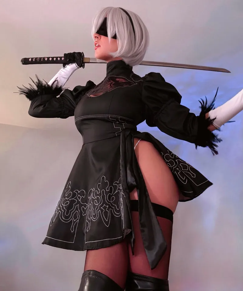 Thumbnail Mesmerizing 2B Cosplay by ThousandHunny | cosplaygirls