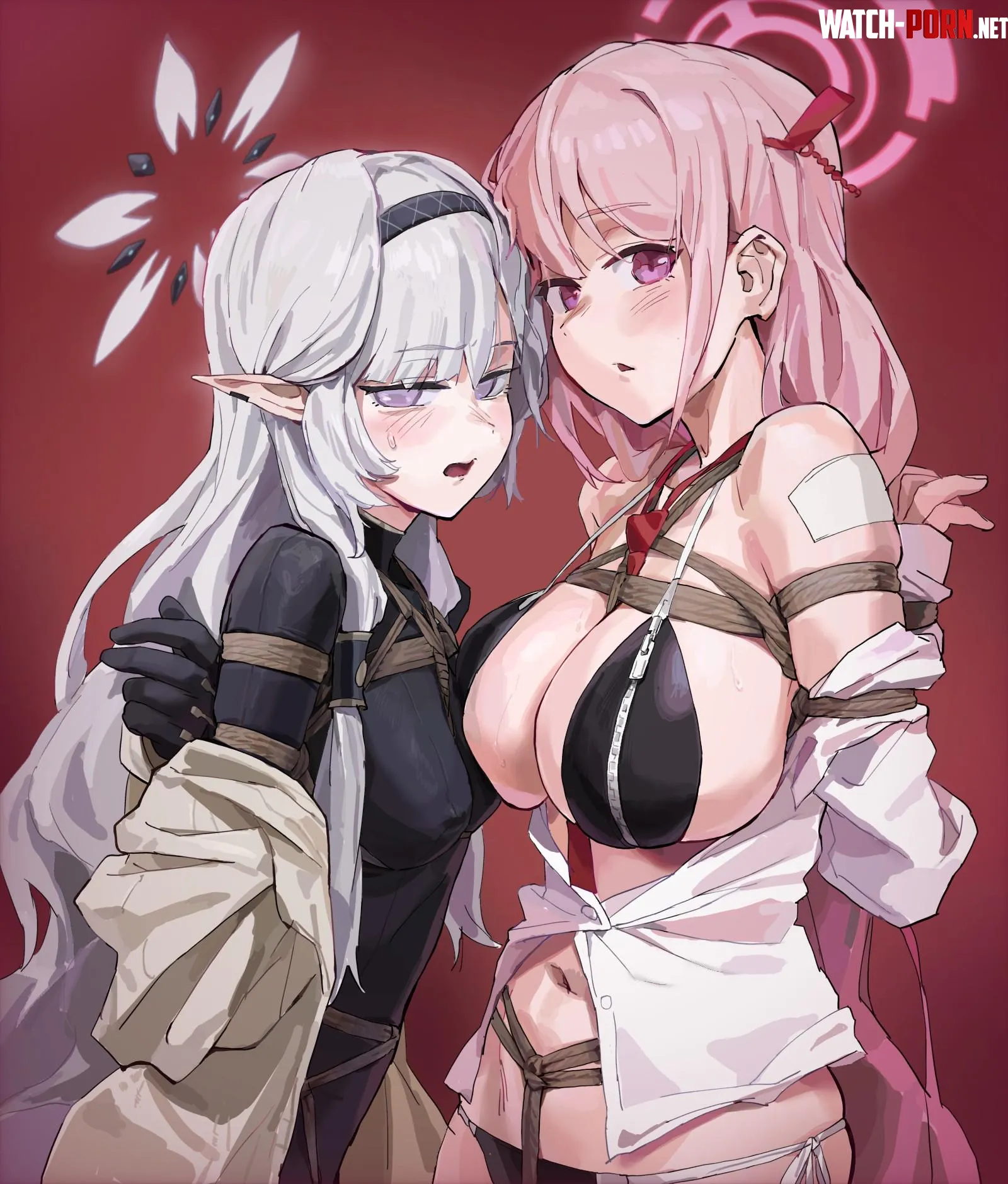 Restrained Himari and Eimi (A Tea) [Blue Archive] by llamanatee