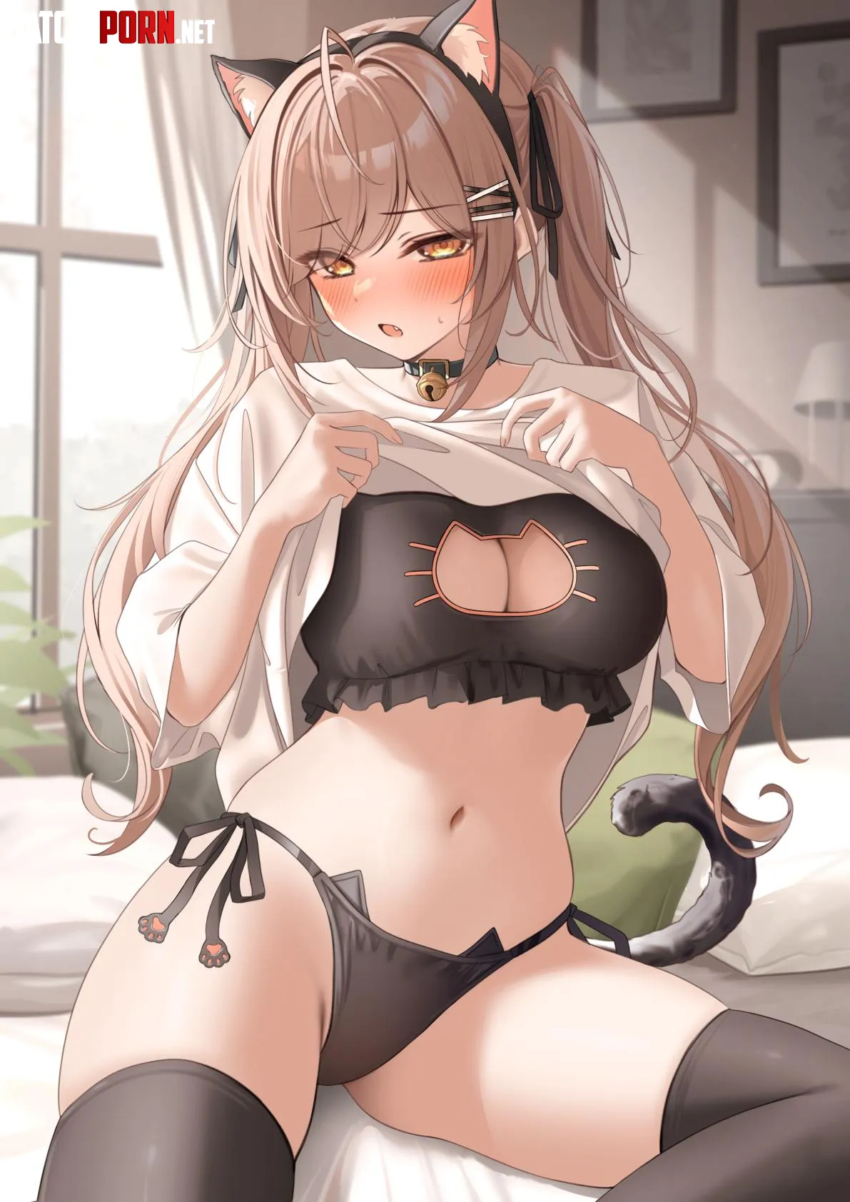 Showing her neko lingerie by marxsander2016