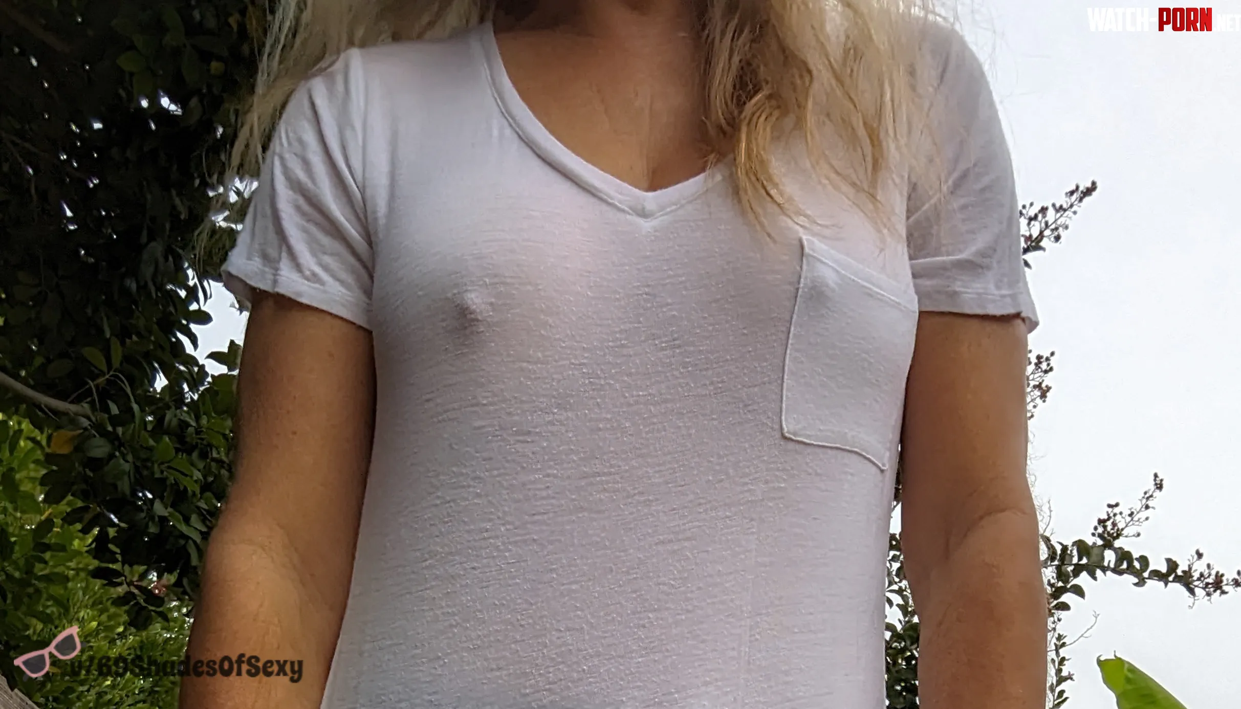 My simple T-shirt is a little worn out, but I still wear it to run errands by 69ShadesOfSexy