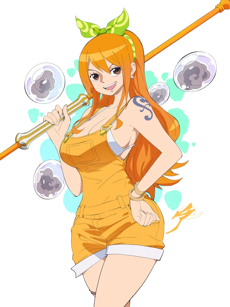 Thumbnail LustyCalx Presents: Nami in Tangerine Overalls: A Funpiece Delight