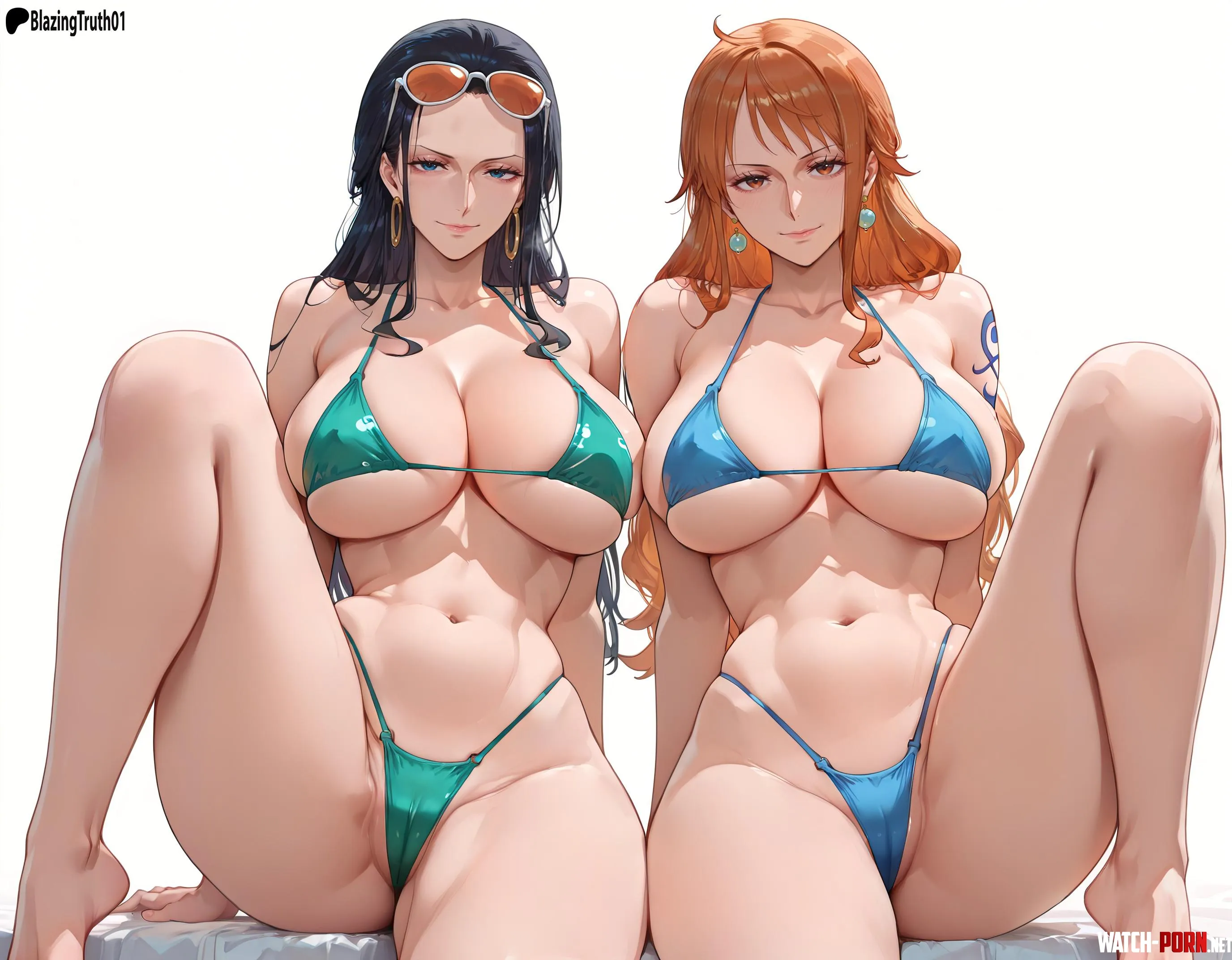 Robin and Nami - Micro Bikini | BlzRenAI by avin8701