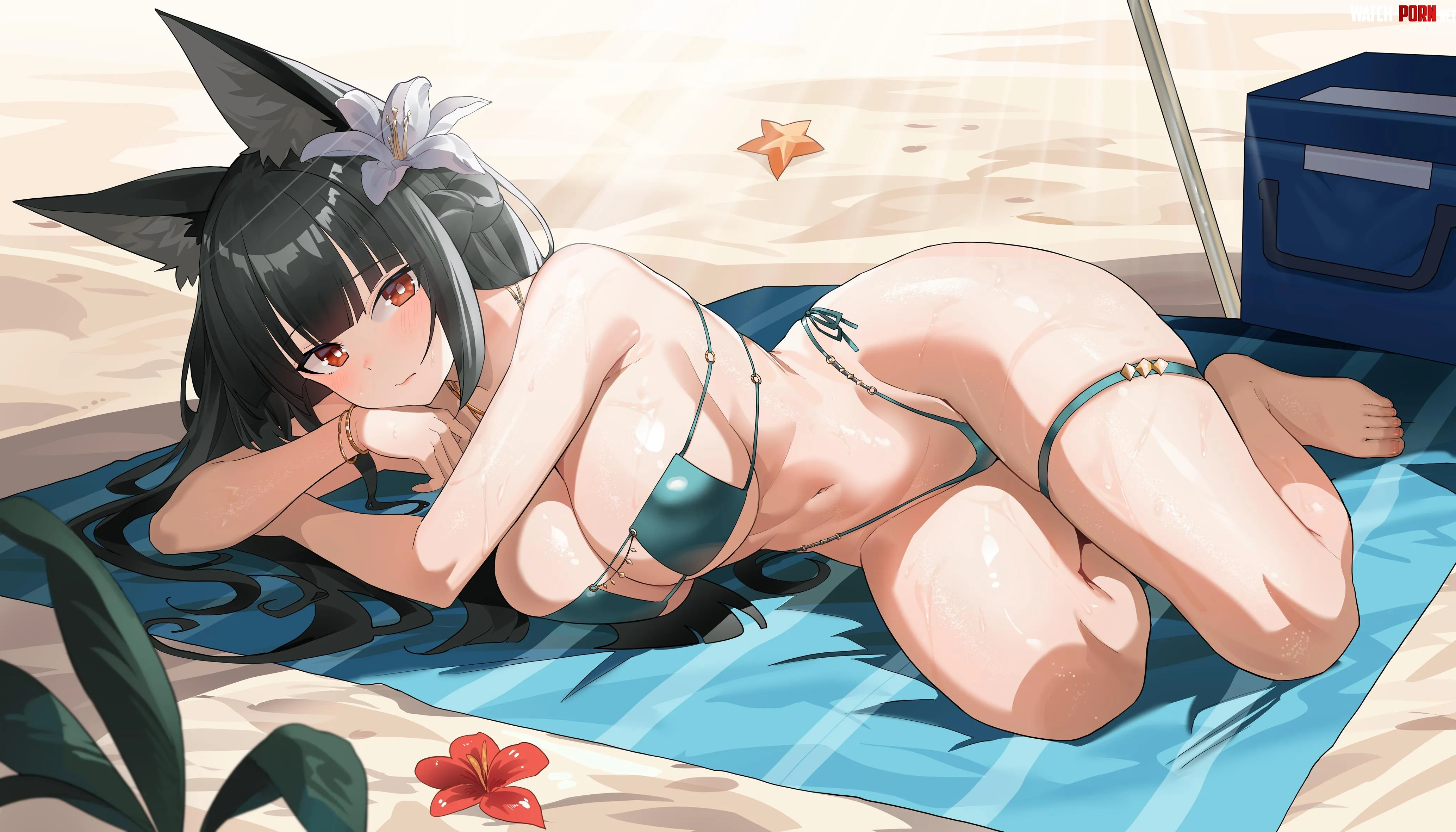 Miyabi at the beach by Da_Darius
