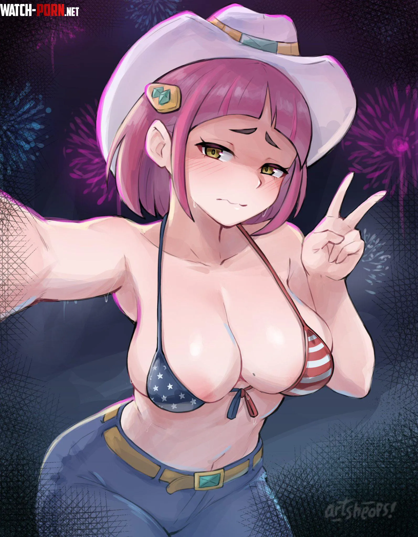 Lacey wishes you a happy 4th of July (ArtSheops) [Pokemon] by A_MASSIVE_PERVERT