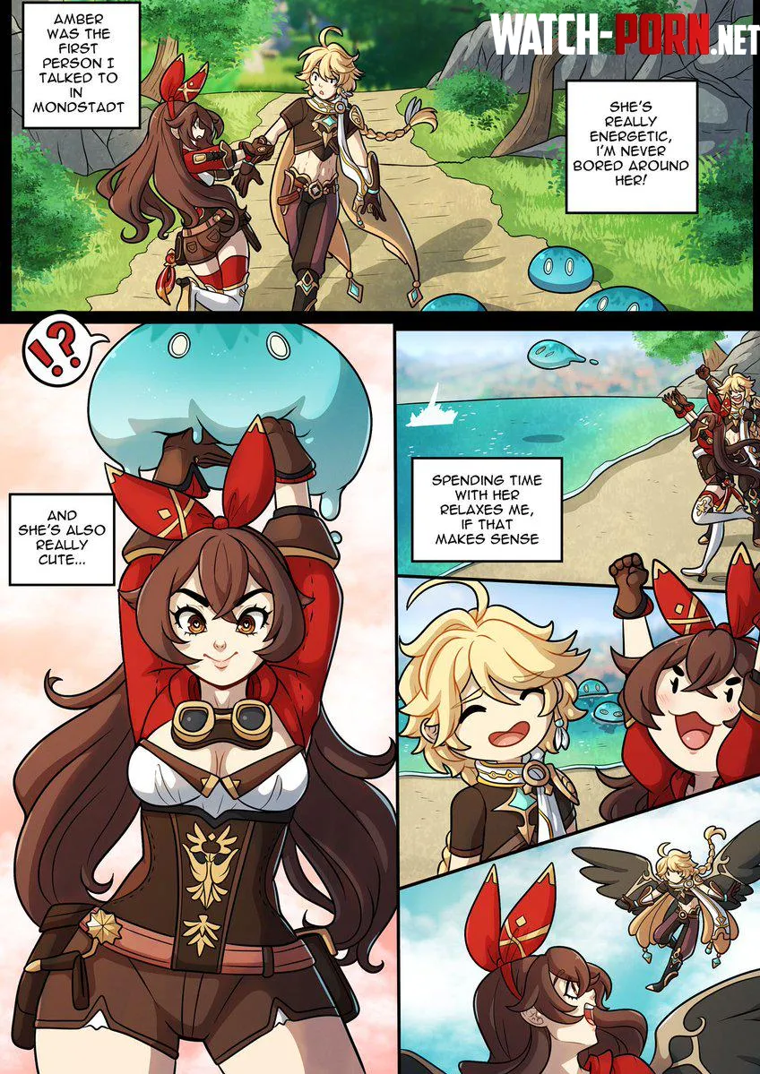 Amber Cartoon Porn Comics (Genshin Impact) by MattBailey7GB