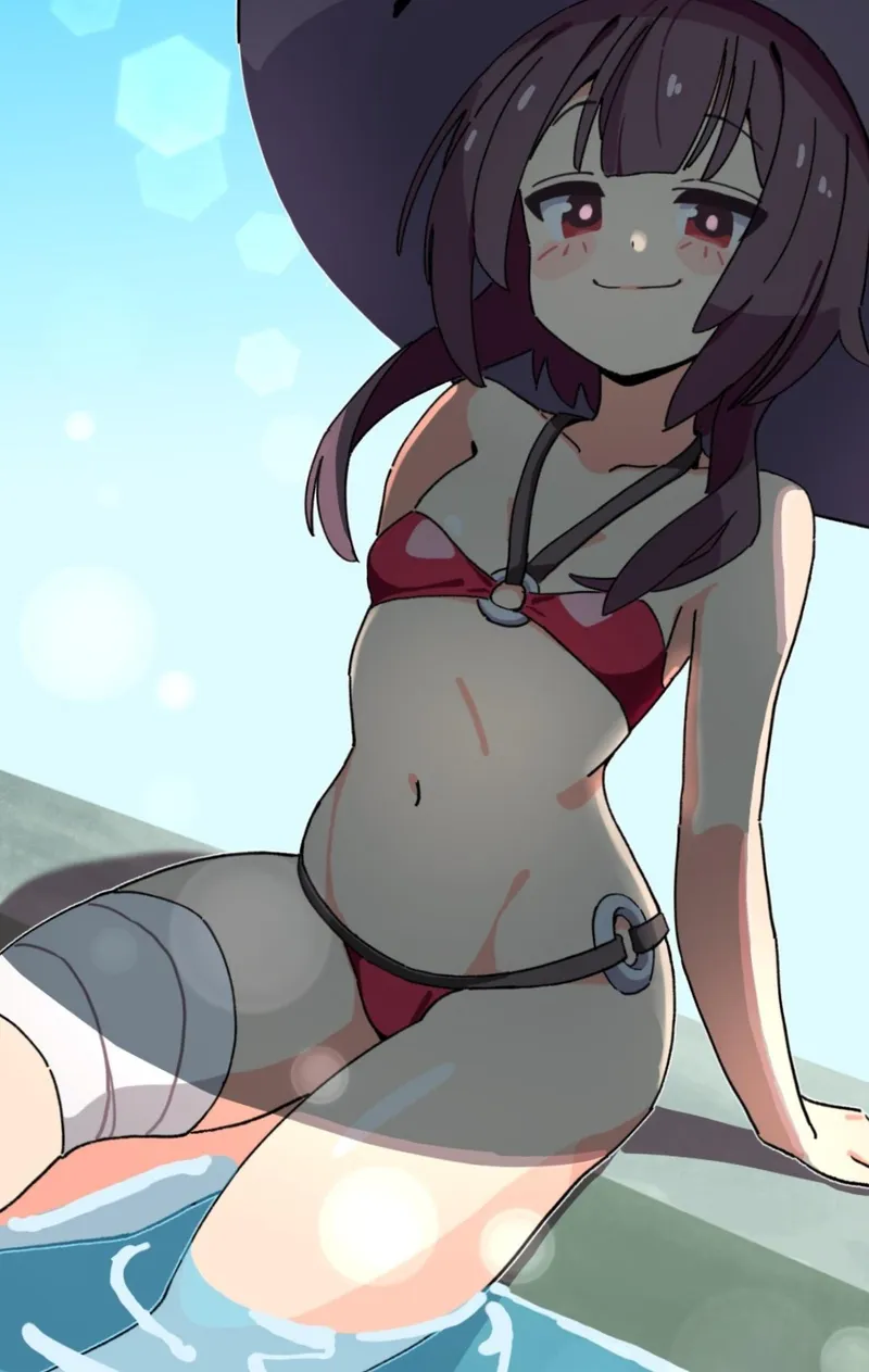 Thumbnail Poolside Megumin [Konosuba] by petitecooki