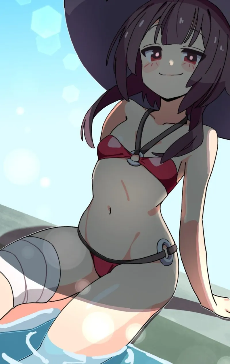 Thumbnail Poolside Megumin [Konosuba] by petitecooki in ecchi Category - Don't Miss!