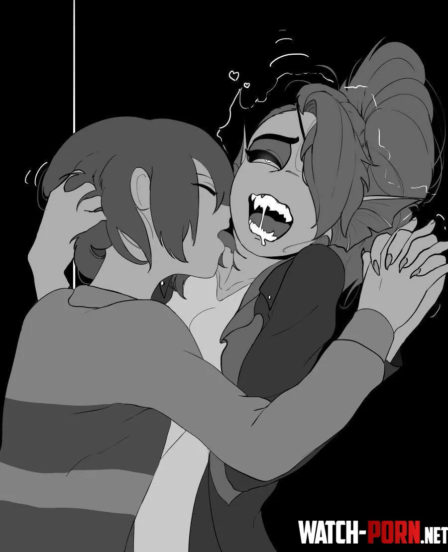 [Frisk, Undyne] Making out (Haaru) by NovelSeason2327