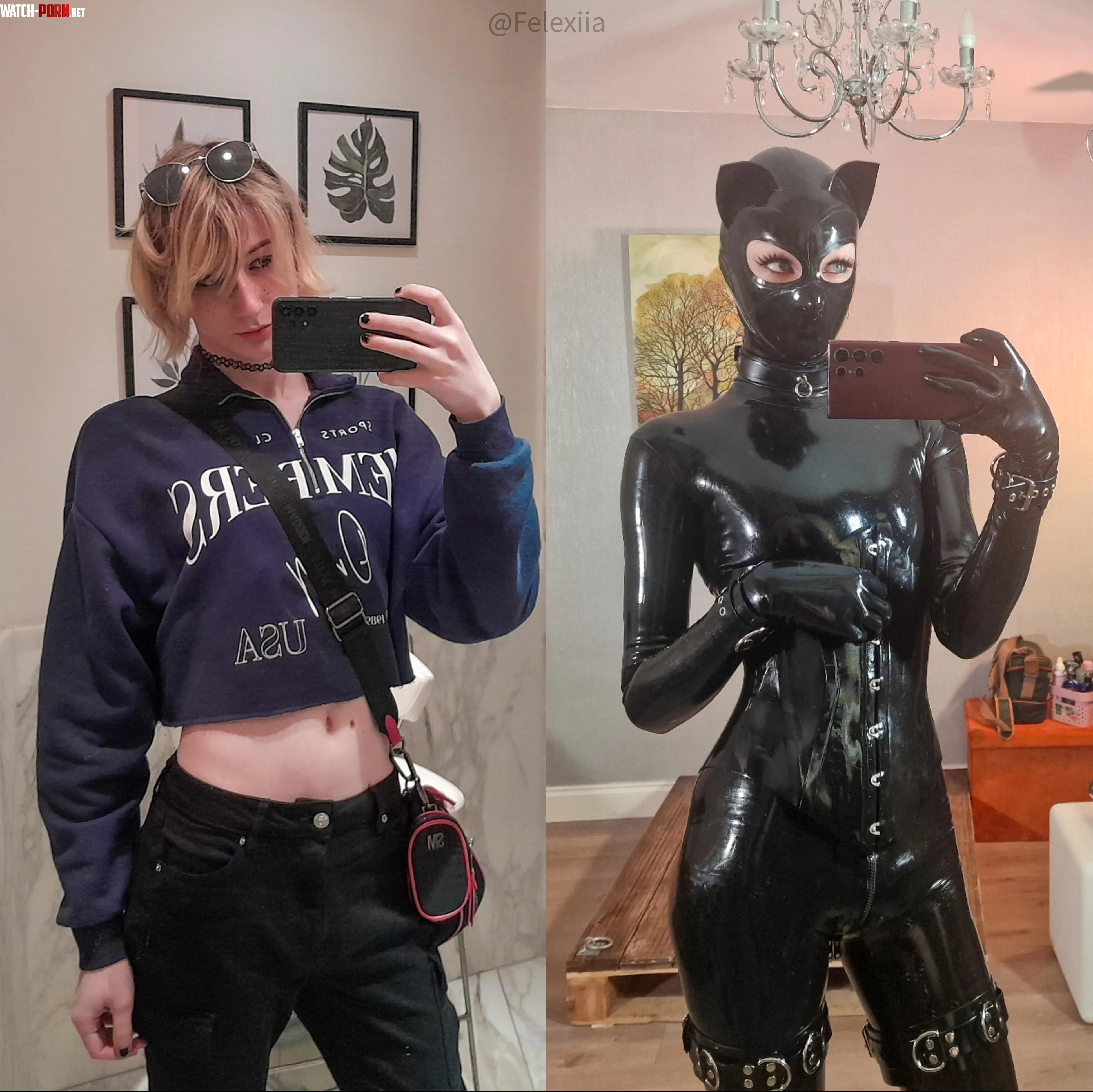 From slutty casual to latex kitten by Felexiia