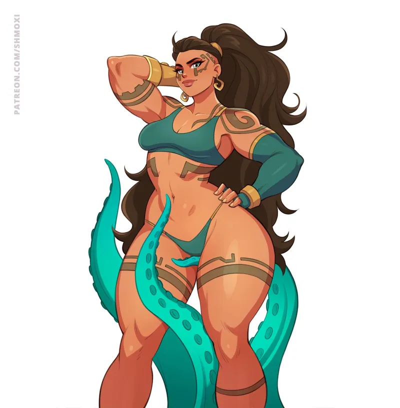 Thumbnail Rule34LoL: Illaoi Striking a Pose by Rataxu (Shmoxi)