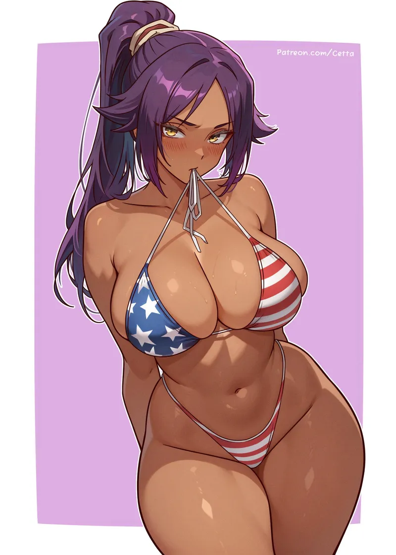 Thumbnail Yoruichi in American Flag Bikini | IngeniousEpithet | Ecchi Category