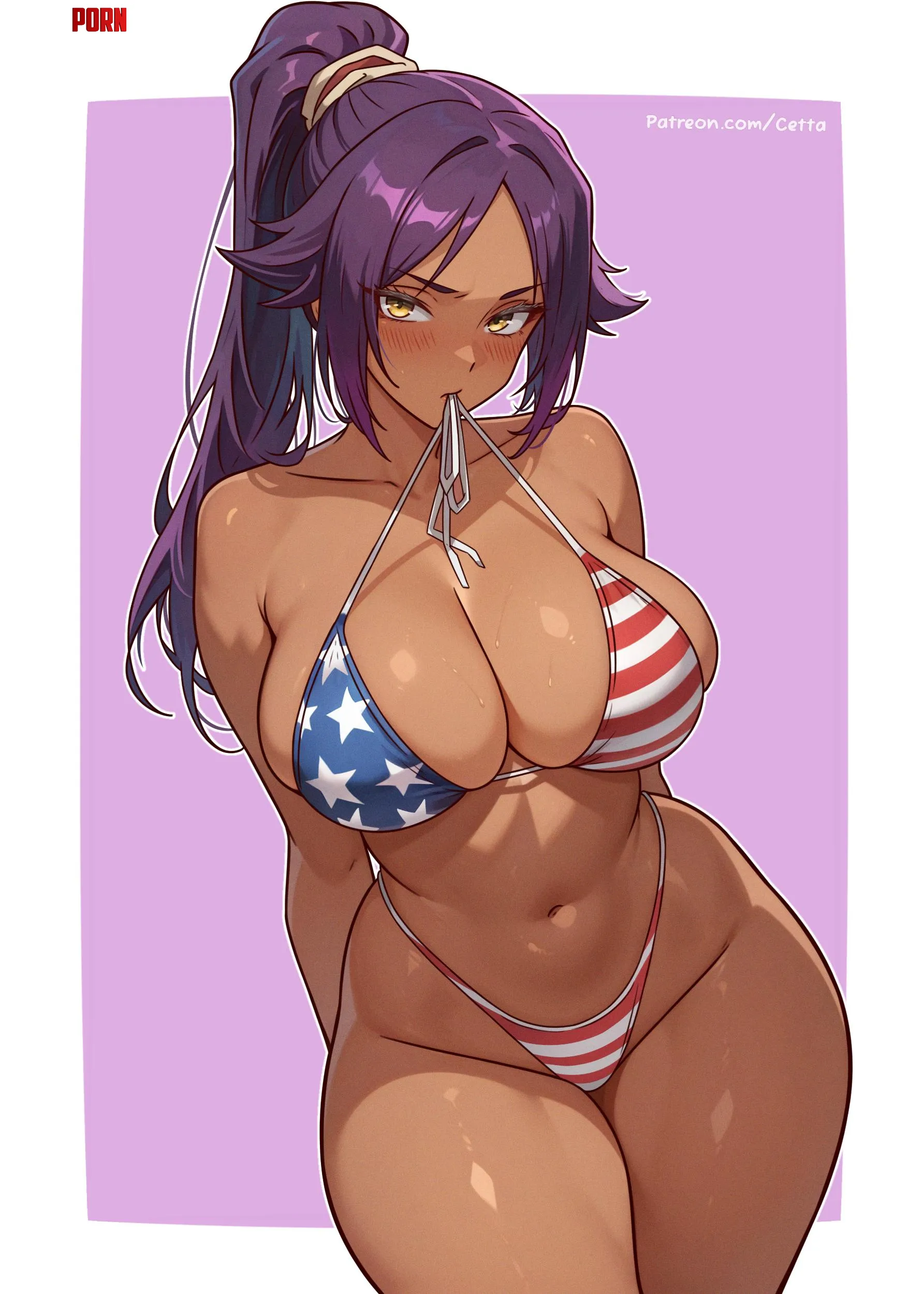 Yoruichi American Flag Bikini by IngeniousEpithet