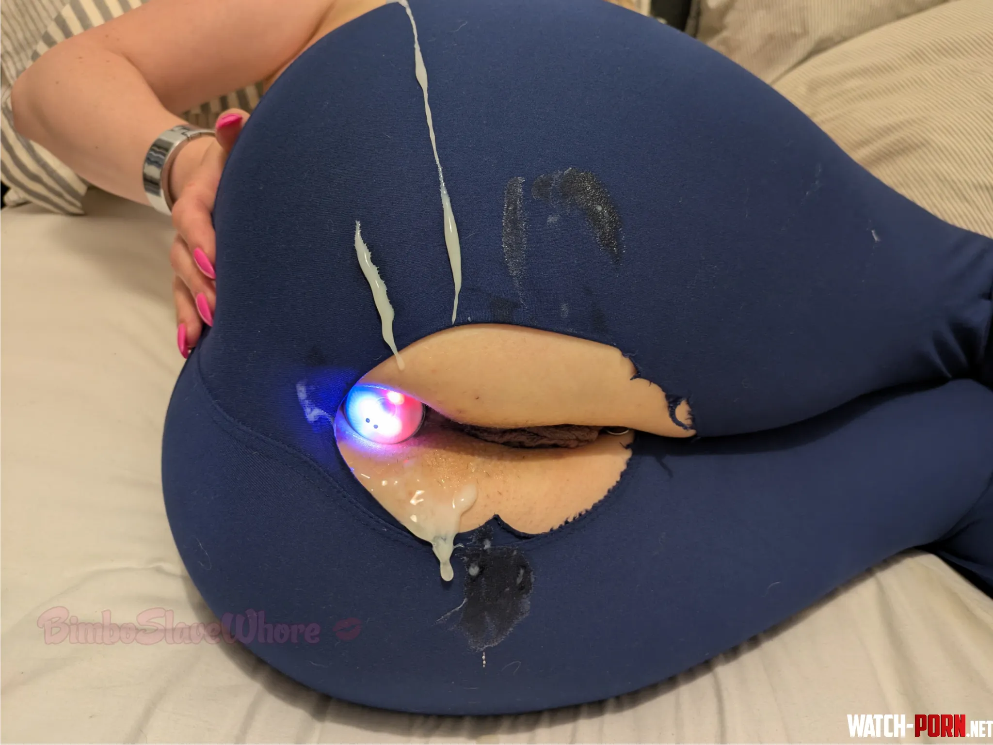When he saw my light up plug he ripped my yogapants and went to town [47F] by bimboslavewhore