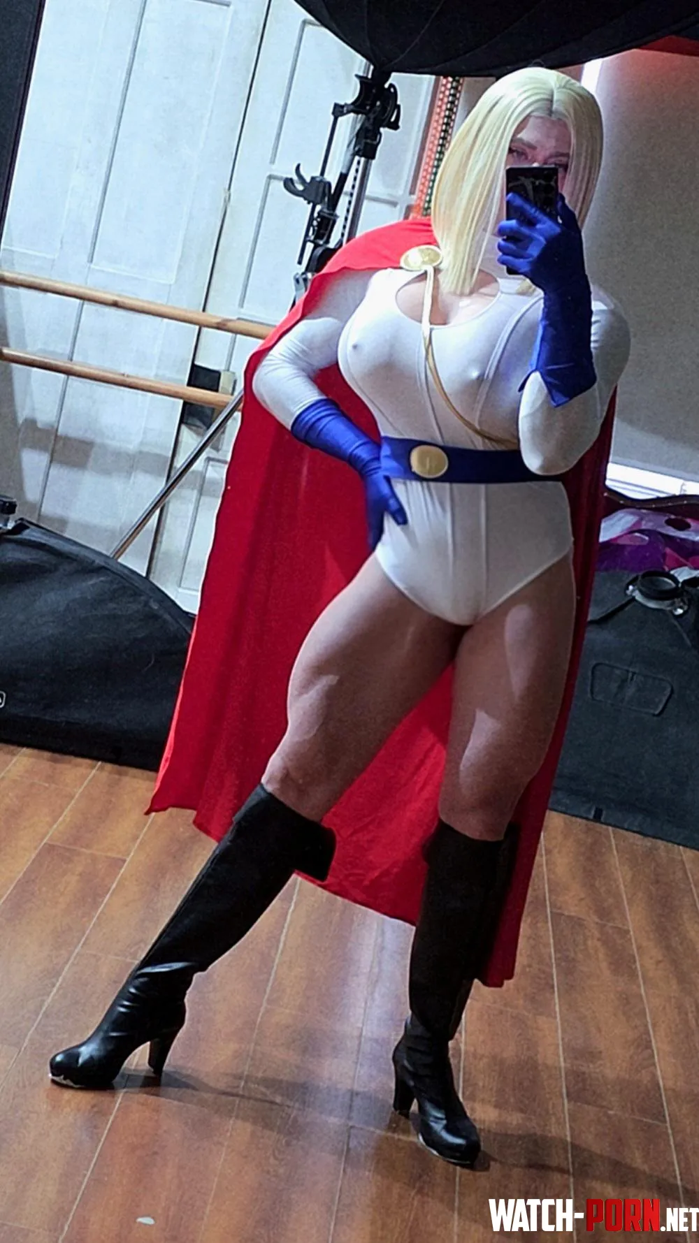 Power girl cosplay by Frame by Embarrassed_Hand_693