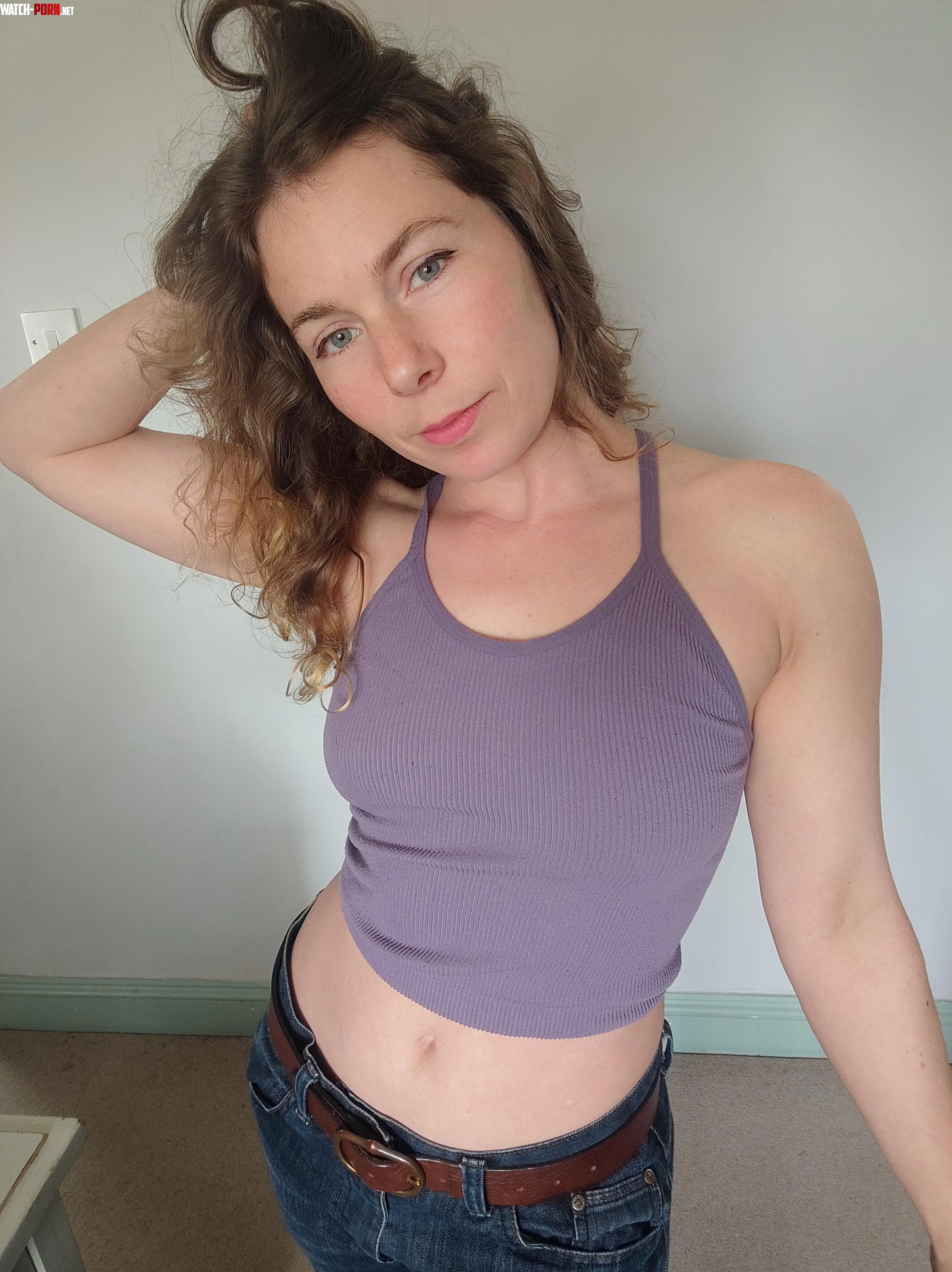 I hope my cute belly button makes up for my scruffy hair by Tabs_Open