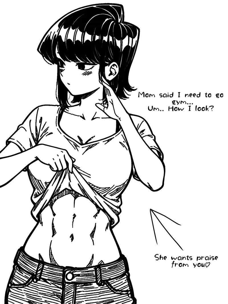 Thumbnail fitdrawngirls: Komi's Request for Compliments by NautyNautilus