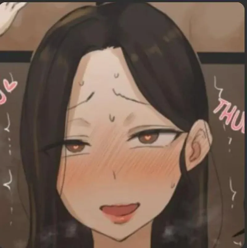 Thumbnail LF color source: blushing face, open mouth, pink heart pupils, pinned, 