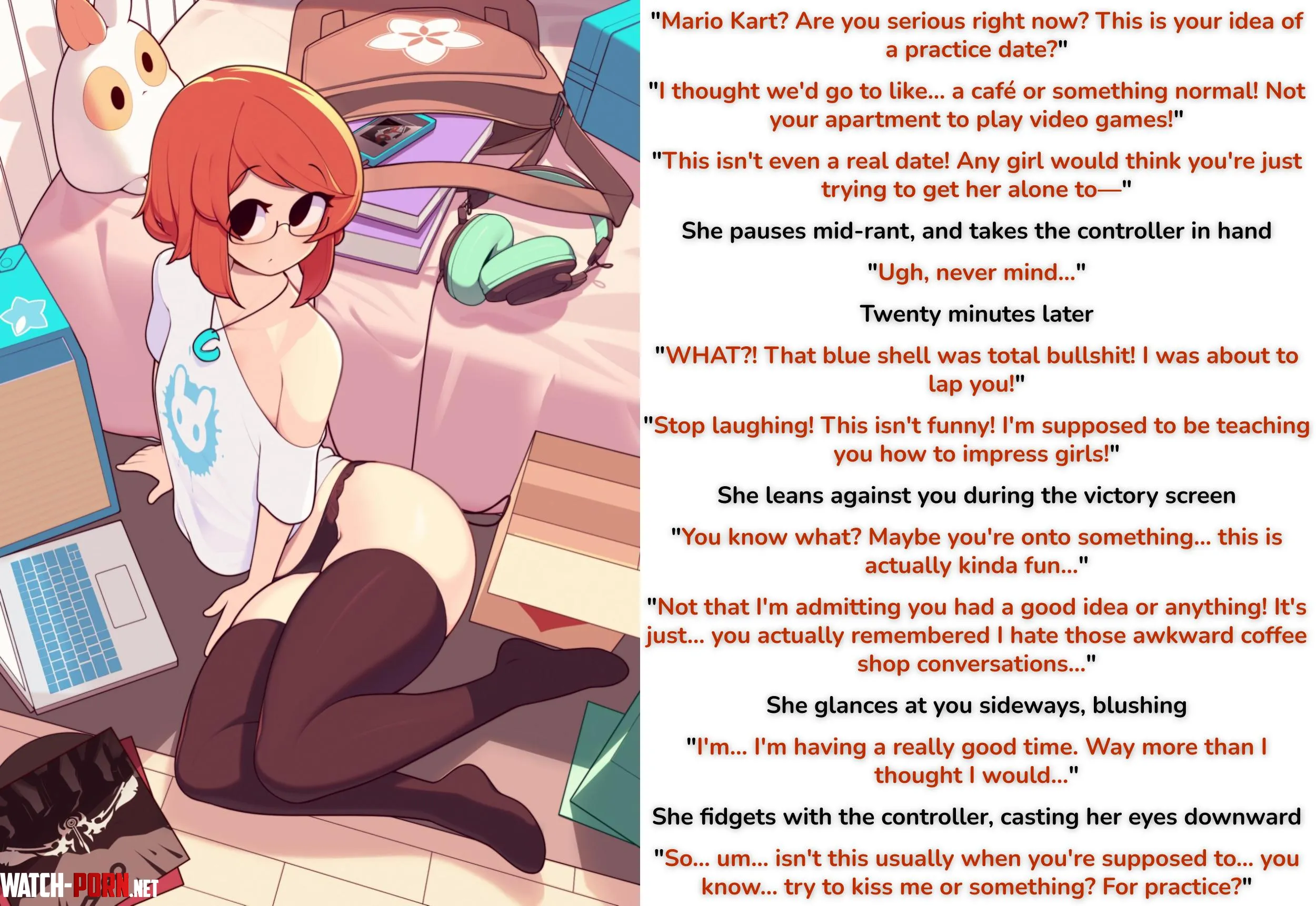 Your tsundere best friend wants to give you a confidence boost Part 2 [Best friend] [Tsundere] [Friends to lovers] [Wholesome] [Tease] [Date] Art by: @fizintine by gingervickie95