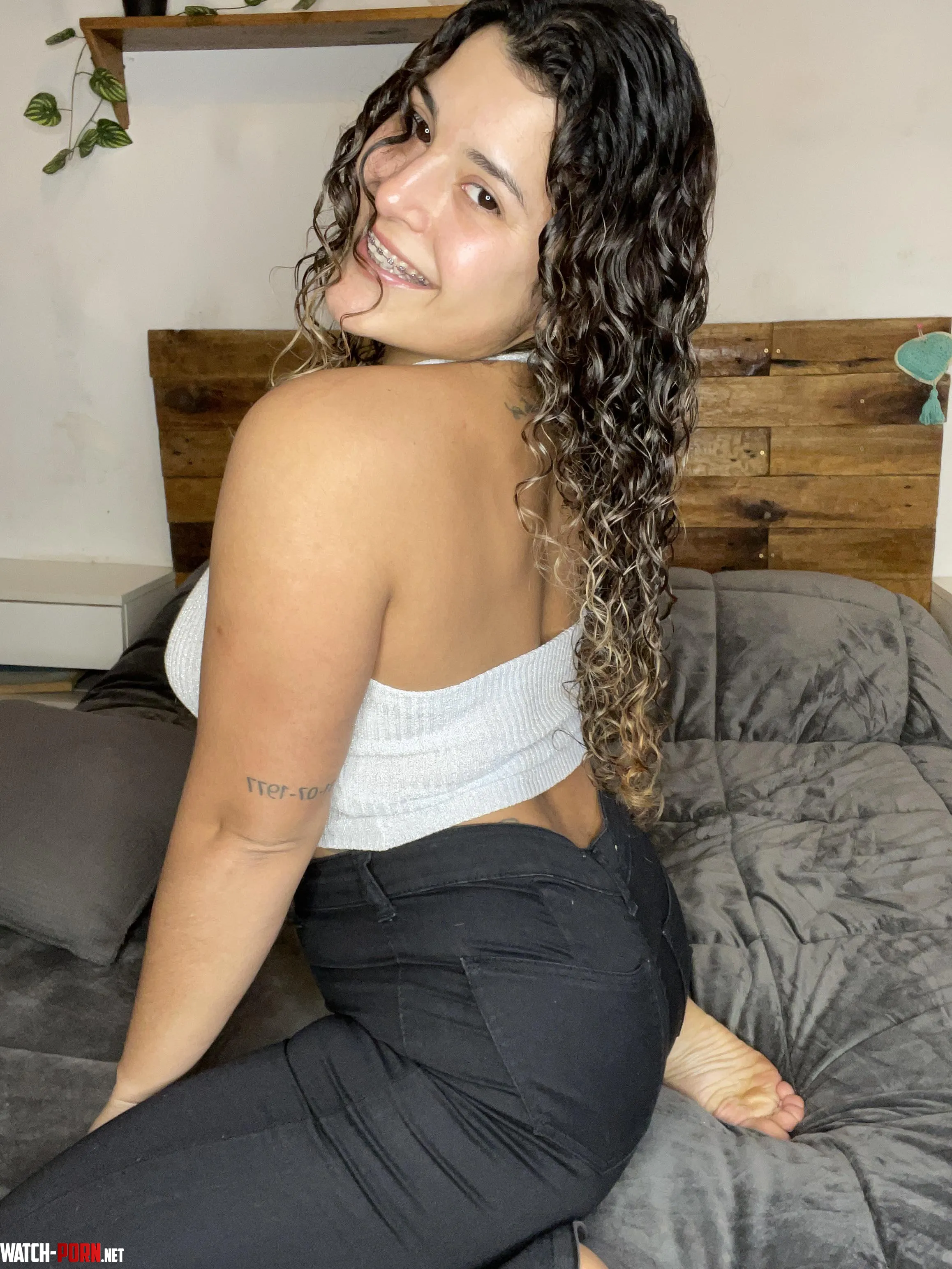 I love this knitted crop top! Its shine is subtle and sexy by curlyydoll