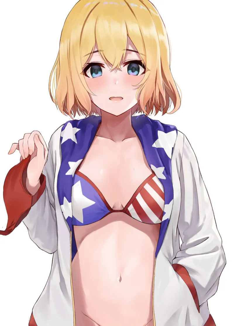 Thumbnail Nanami Mami Wearing Her Stars And Stripes Bikini (Rent A Girlfriend) by Csxc