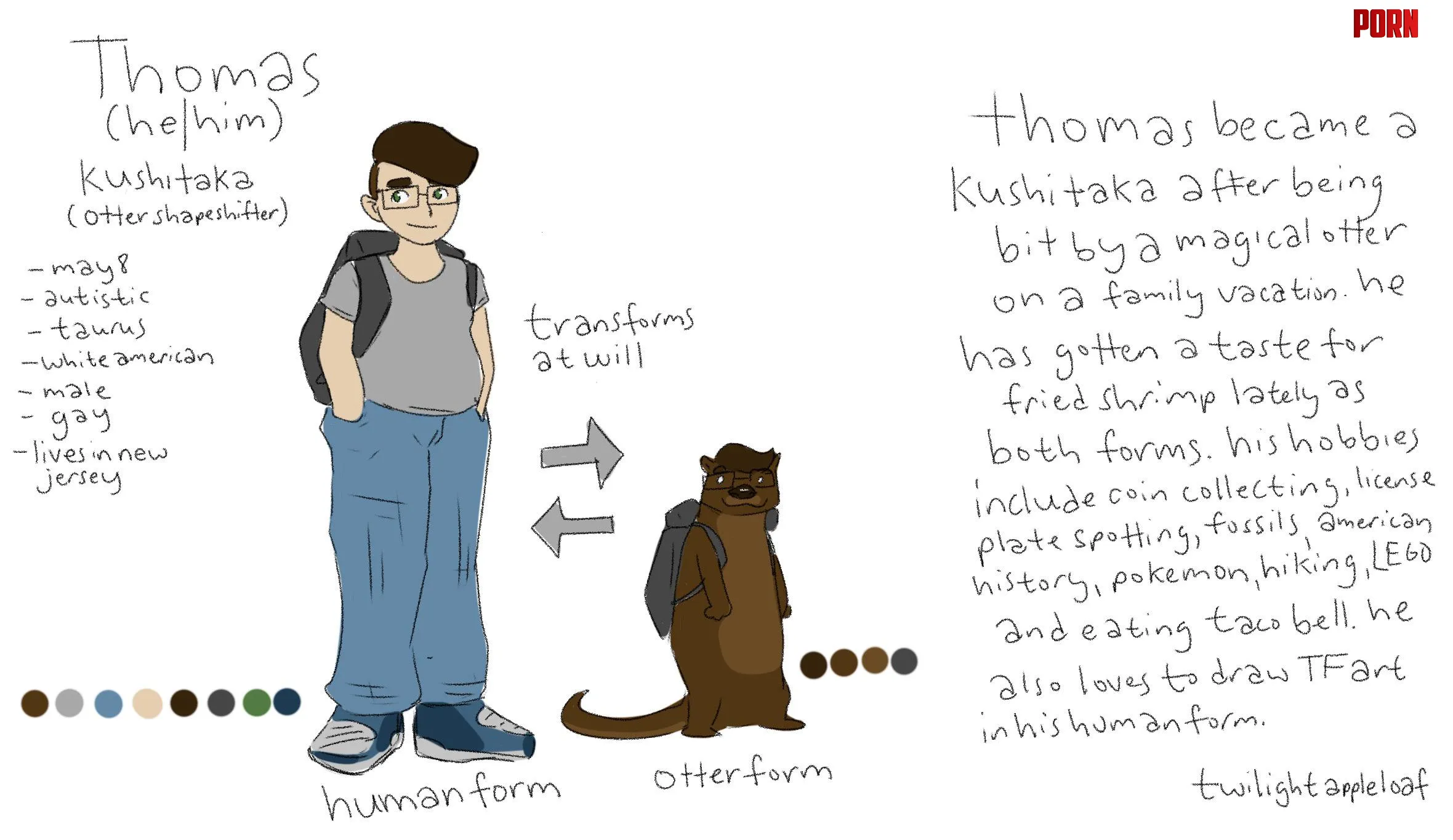 My reference sheet! I’m happy to share it with you all. by twilightappleloaf