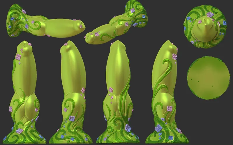 Thumbnail WIP: Flowered Knotted Toy - SirCine | Category: BadDragon