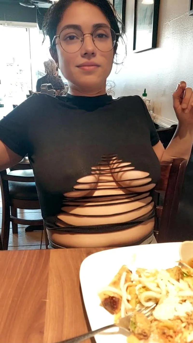 Thumbnail Braless_babe Serves Best Bare Concealment | Provocative Pokies Display