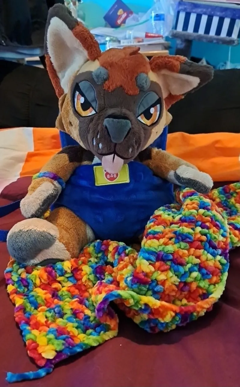 Thumbnail Rex in Build a Bear Carrier + Crocheted Blanket by ApprehensiveElk1632