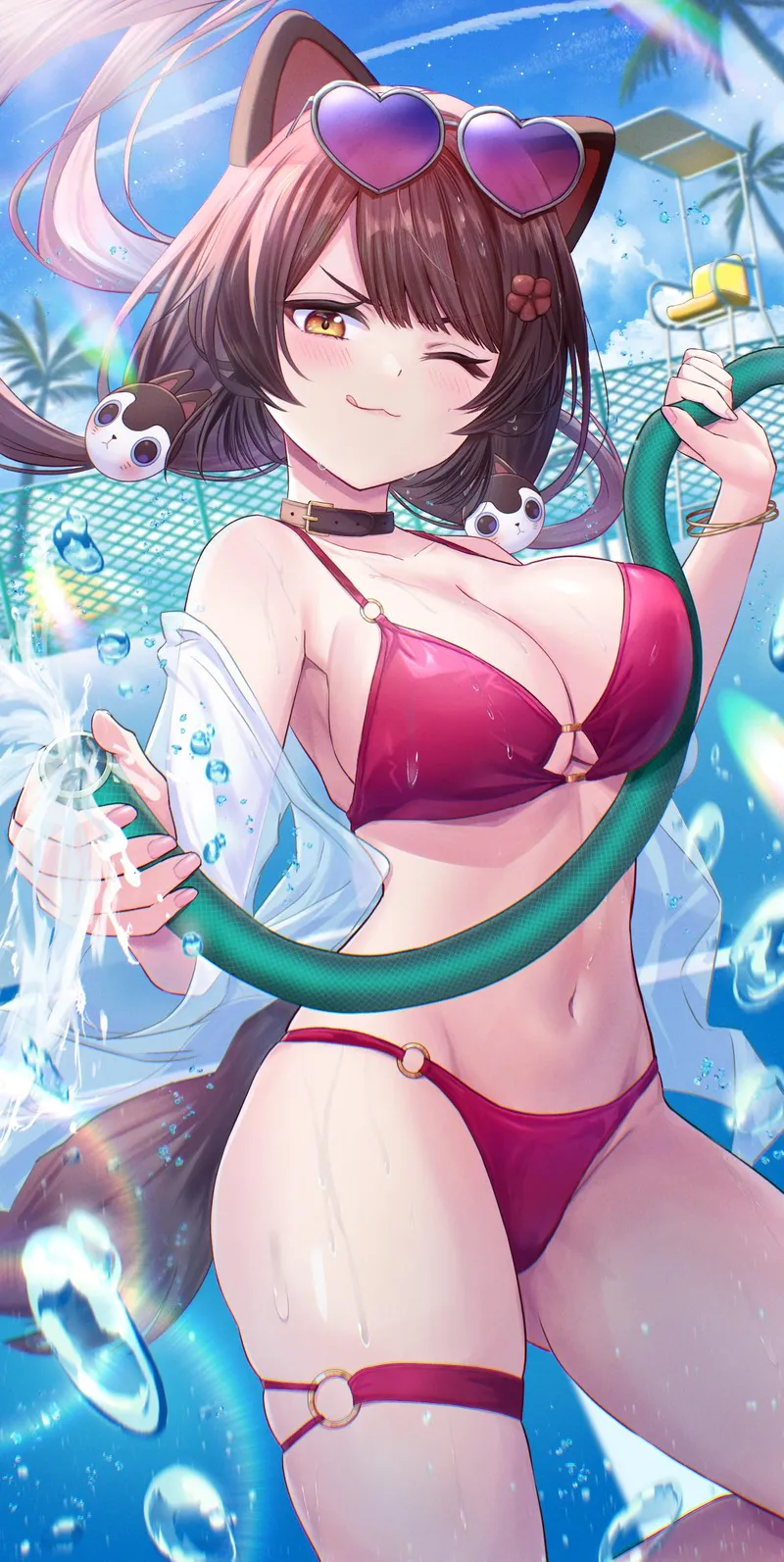 Thumbnail Poolside Delight with Inui Toko from Nijisanji by A_MASSIVE_PERVERT | animemidriff