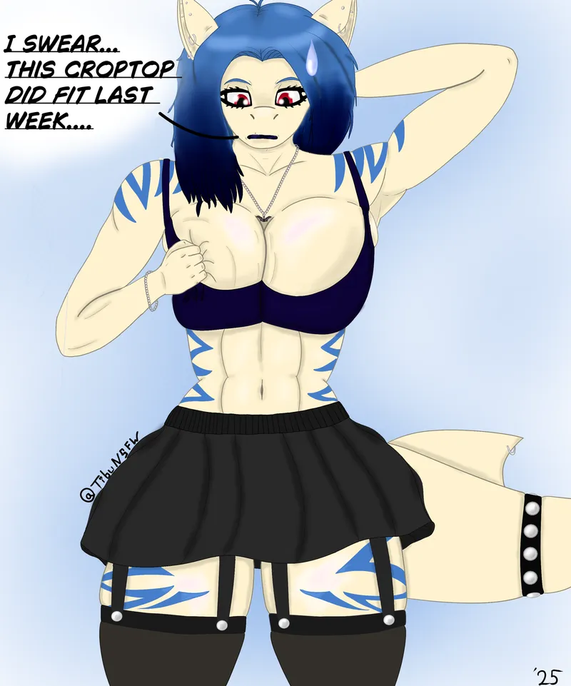Thumbnail Tight Croptop Fantasy by Tibu_NSFW | Sharktits Category