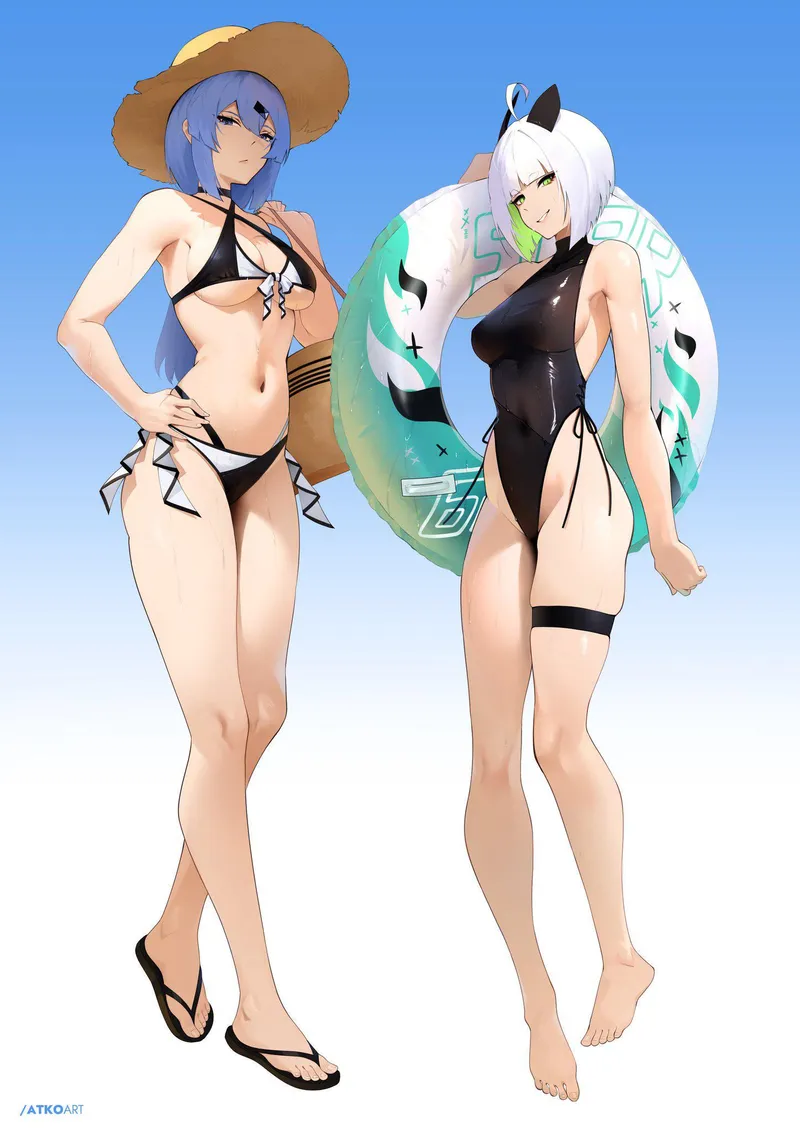 Thumbnail Saki & Eloise Swimsuits [Original] by A_MASSIVE_PERVERT | Unveiling Saki & Eloise's Beach Ready Attire!