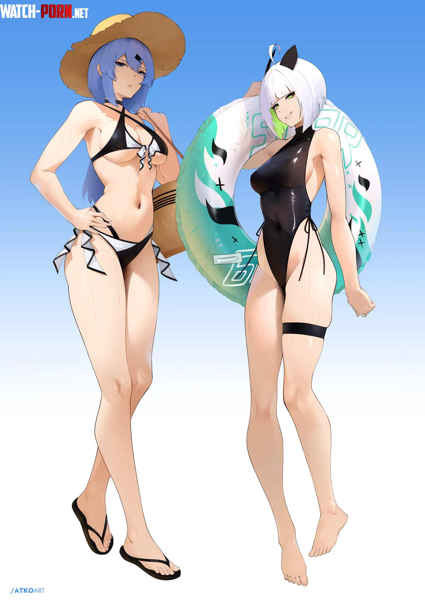 Saki & Eloise swimsuits [Original] by A_MASSIVE_PERVERT