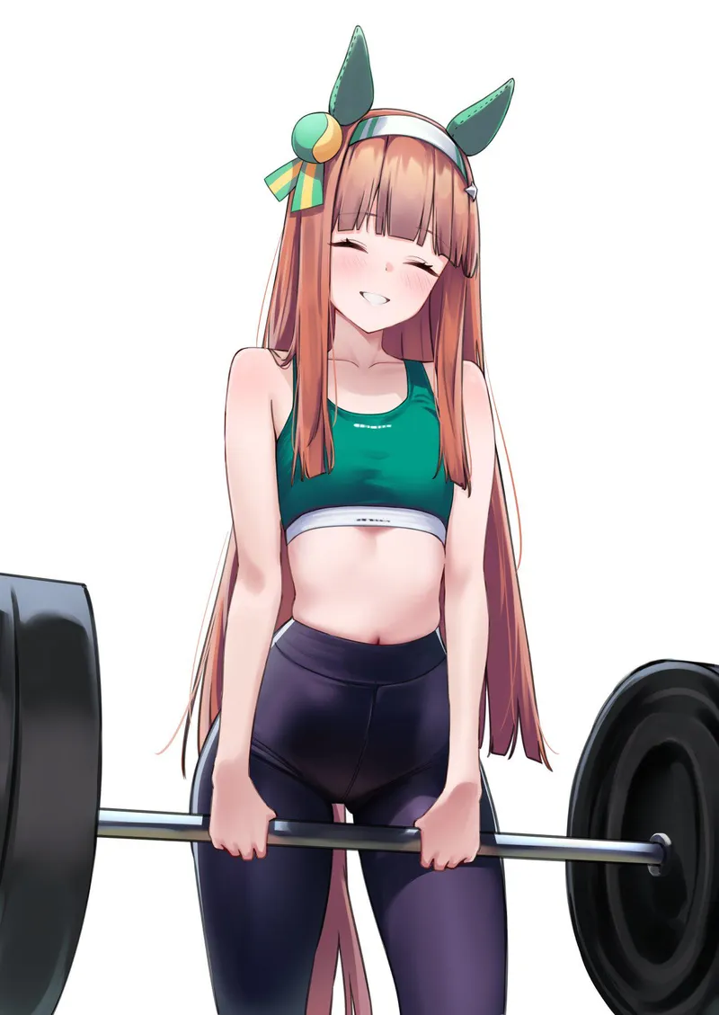 Thumbnail Strength and Beauty: Silence Suzuka Lifting Weights Art