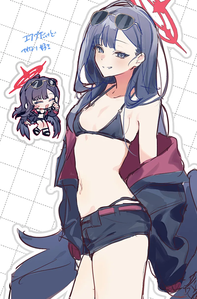 Thumbnail Ichika's Stunning Swimsuit Skin from Blue Archive | animemidriff
