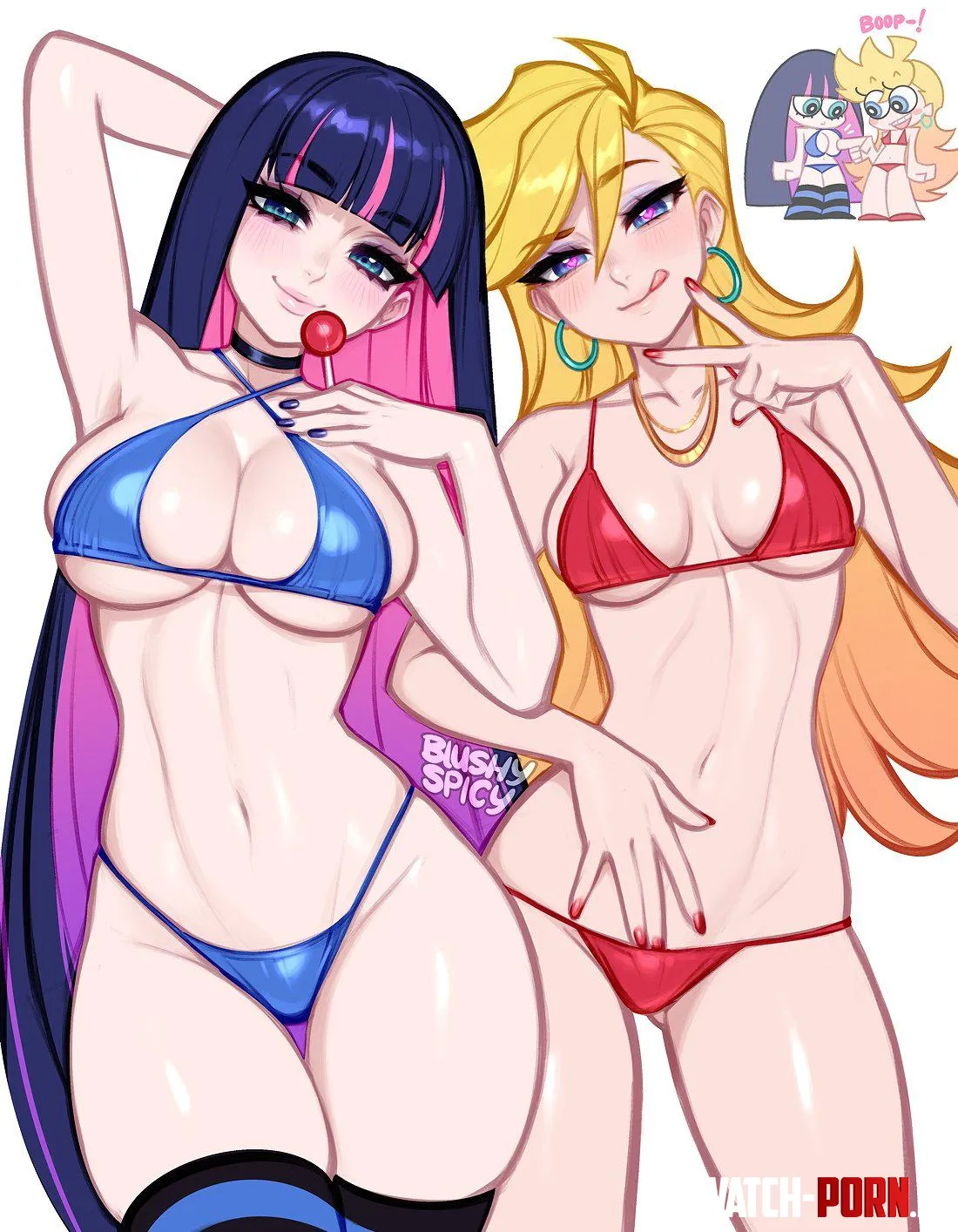 Panty & Stocking (BlushySpicy) [Panty & Stocking W/ Garterbelt] by A_MASSIVE_PERVERT