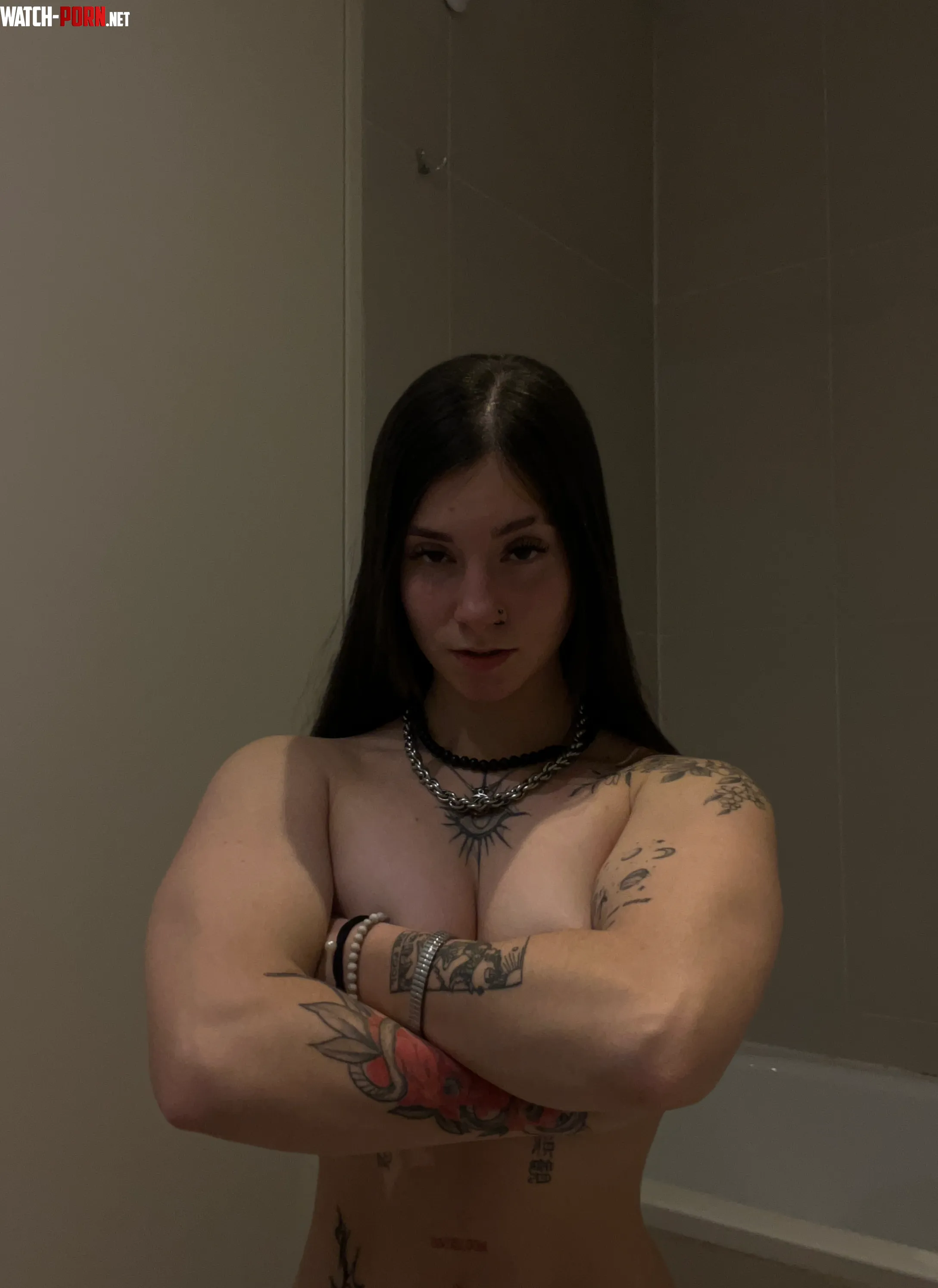 Good boys get to see mommy flex up close by WeakConsideration288