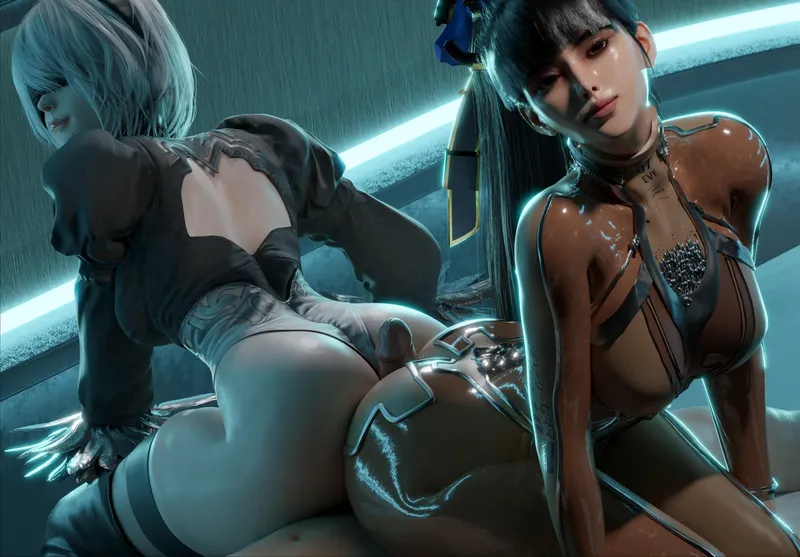 Thumbnail Double Trouble: 2B and EVE's Adventure by AlKo96