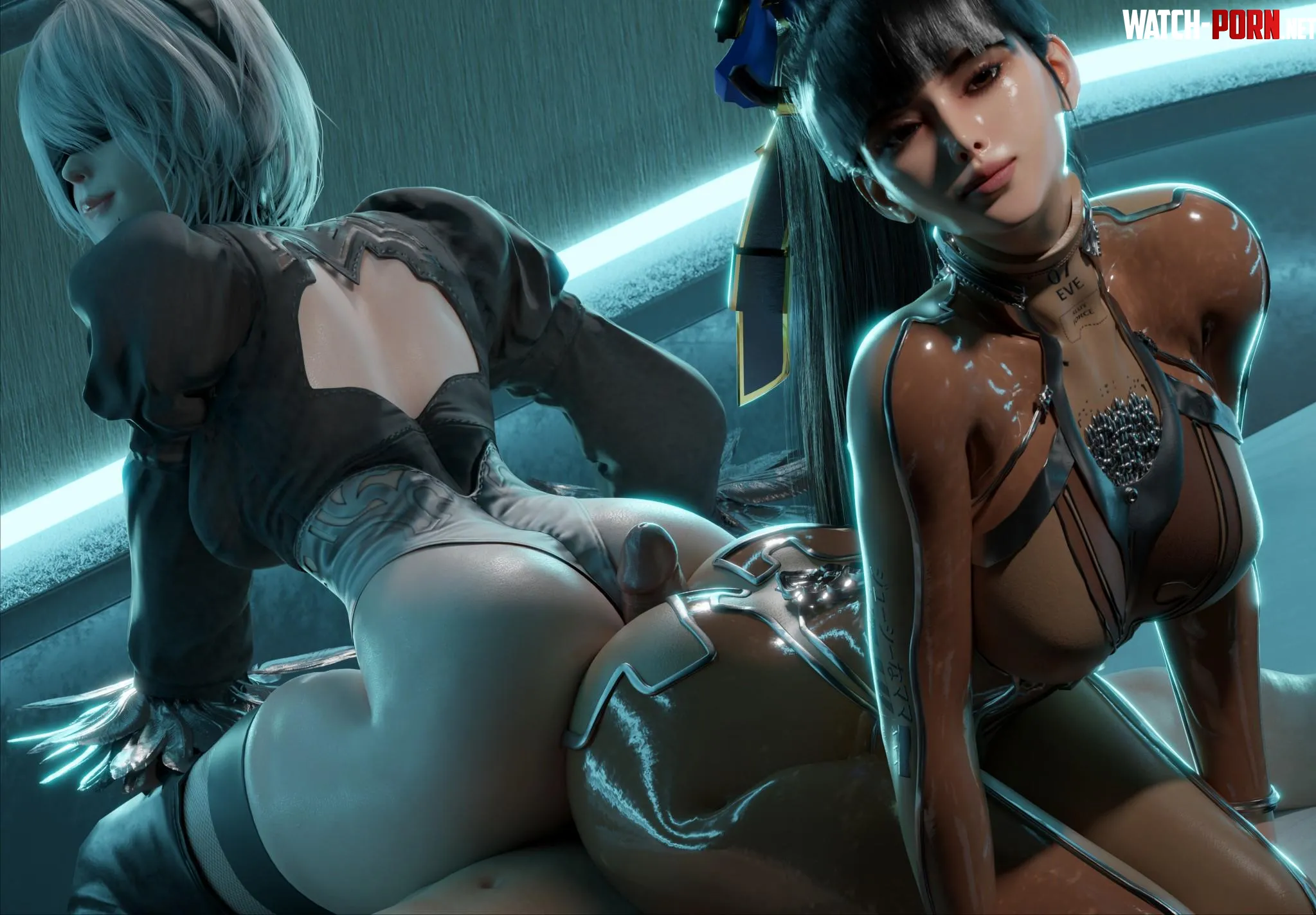 2B and EVE's double buttjob (GretDB) by AlKo96