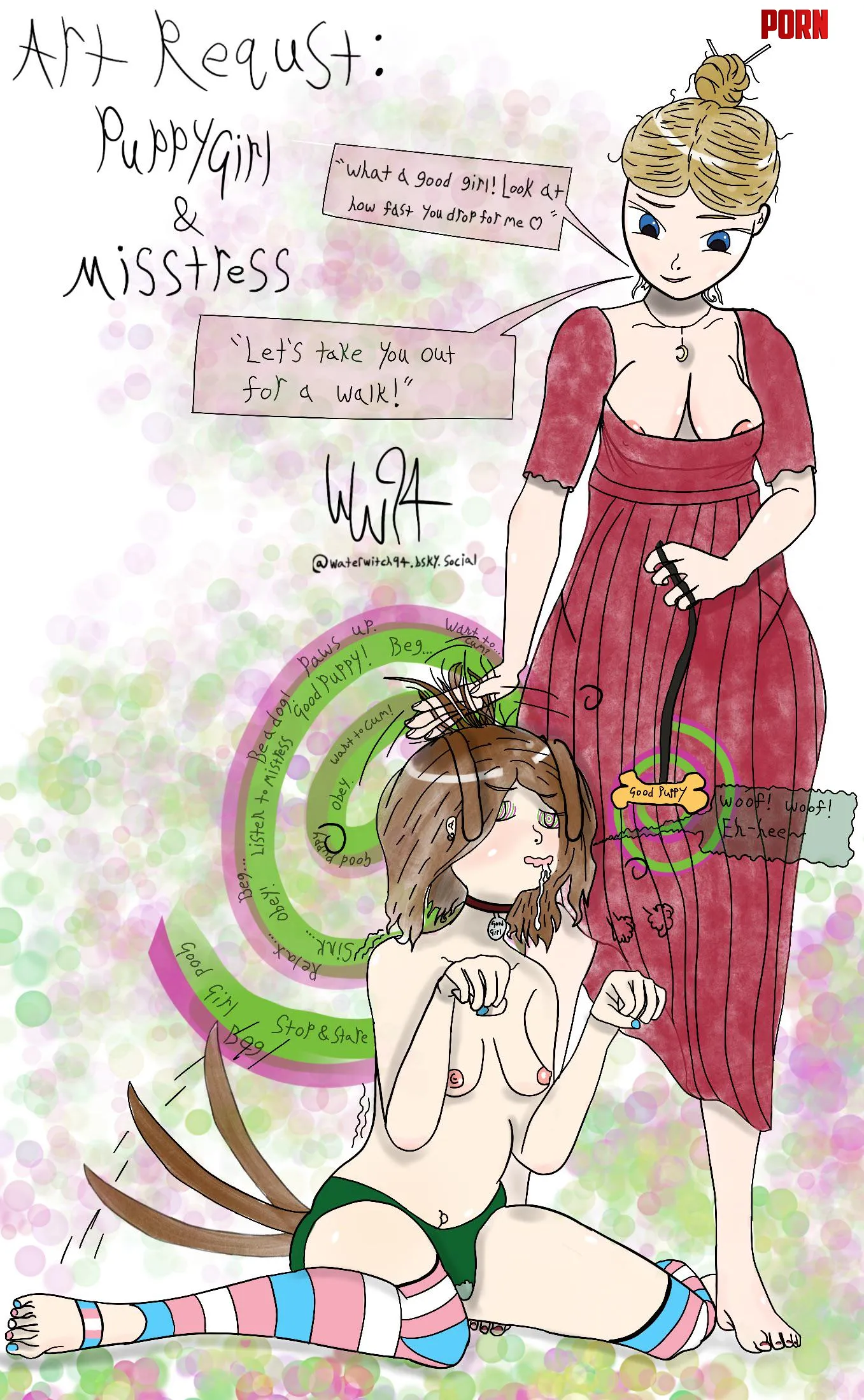 Good girls get walkies! (OC. Artist: WaterWitch94) by Water-Witch94