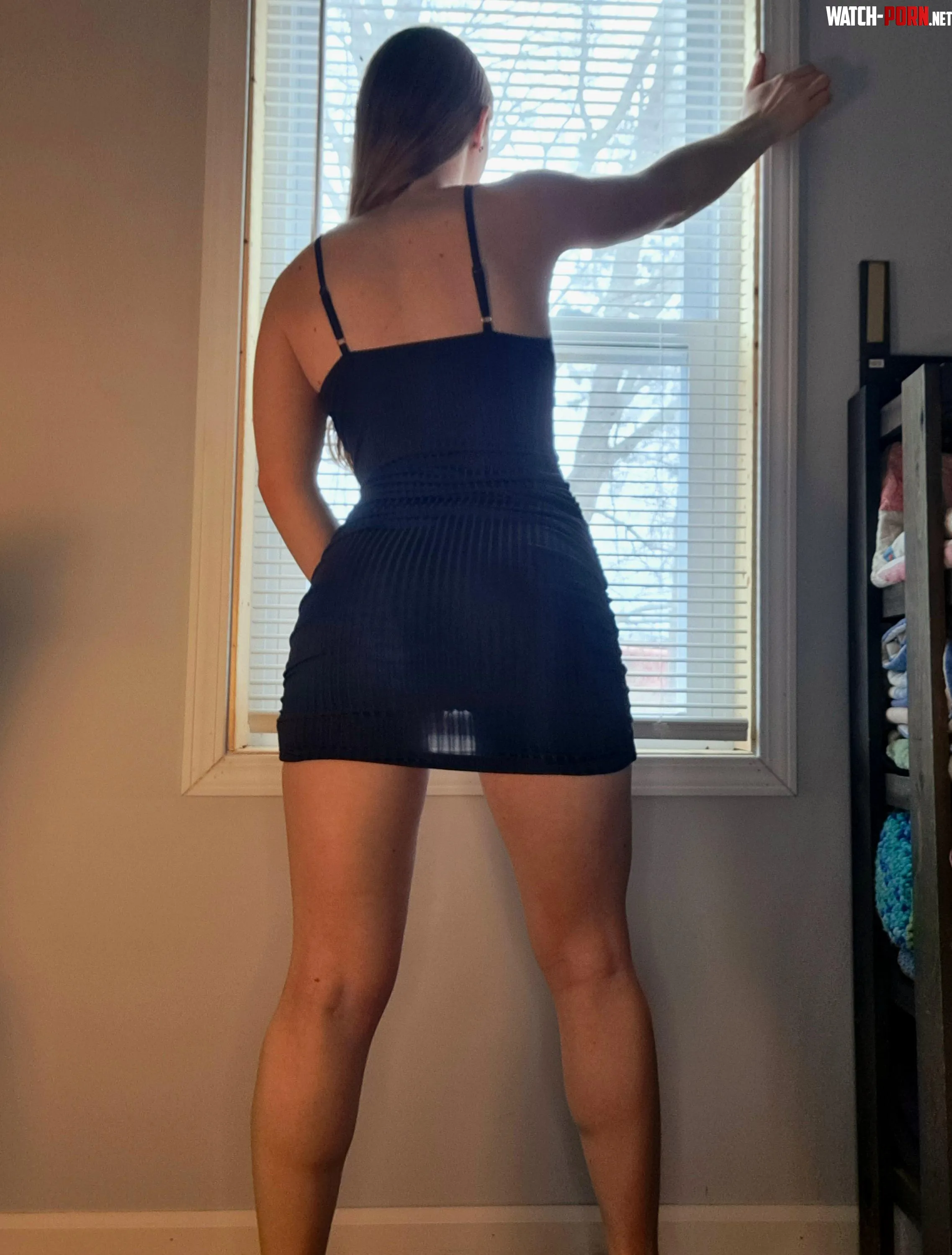 New dress criteria met: skin tight, short, translucent in light, super cute :) by Lana-Next-Door