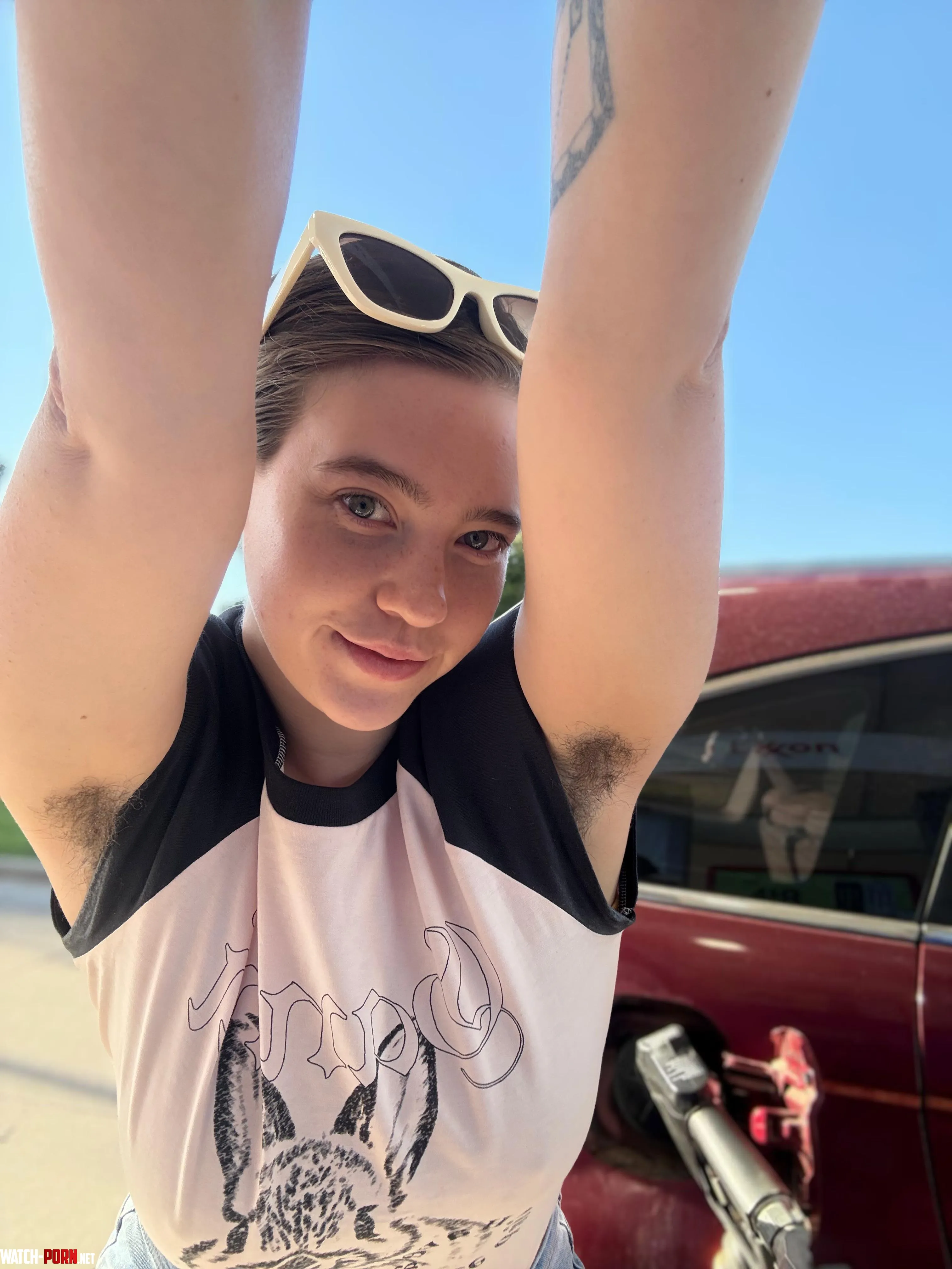 Pumping gas with my pits out. by babyyraisin