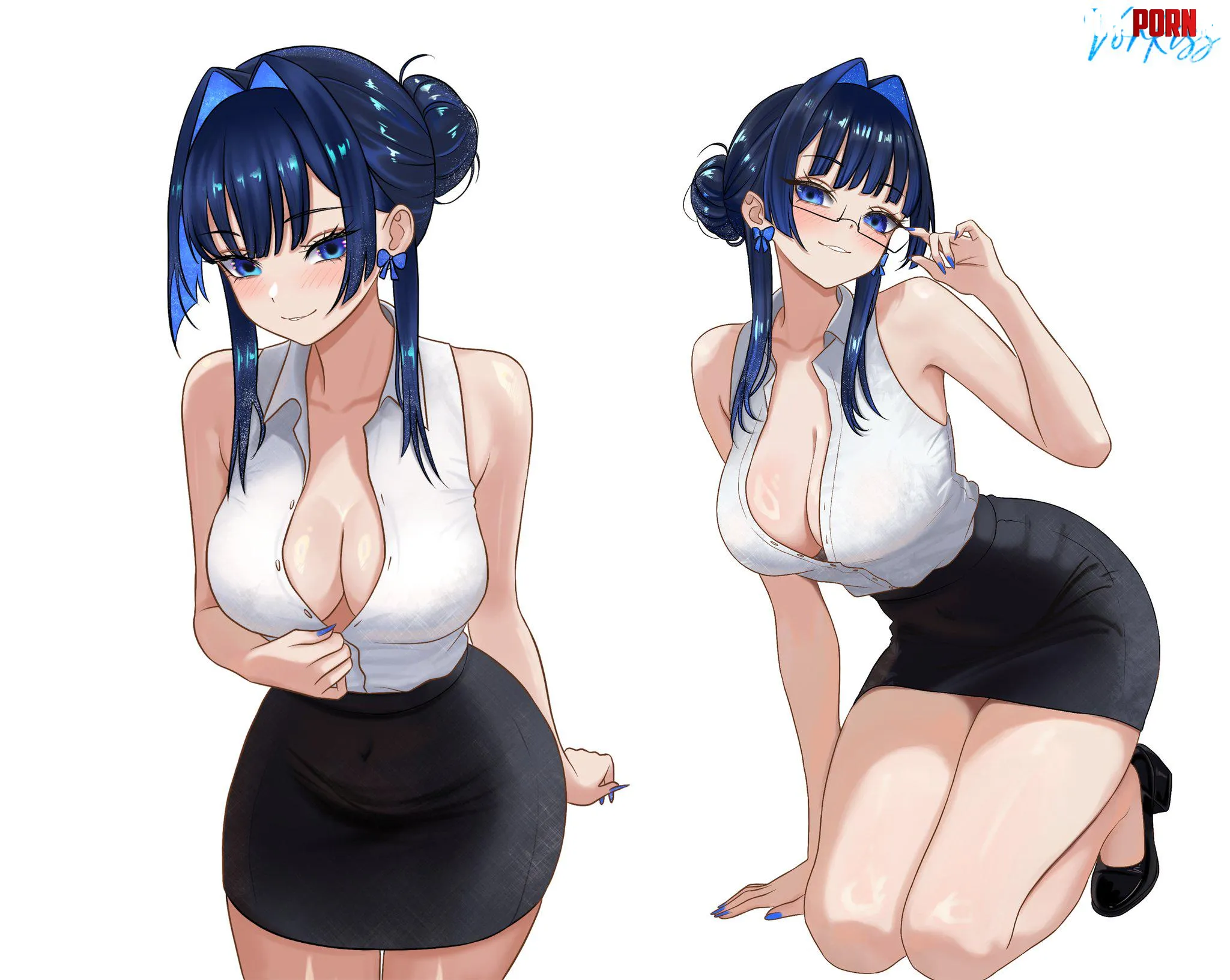 Office Lady Kronii [Hololive] by A_MASSIVE_PERVERT