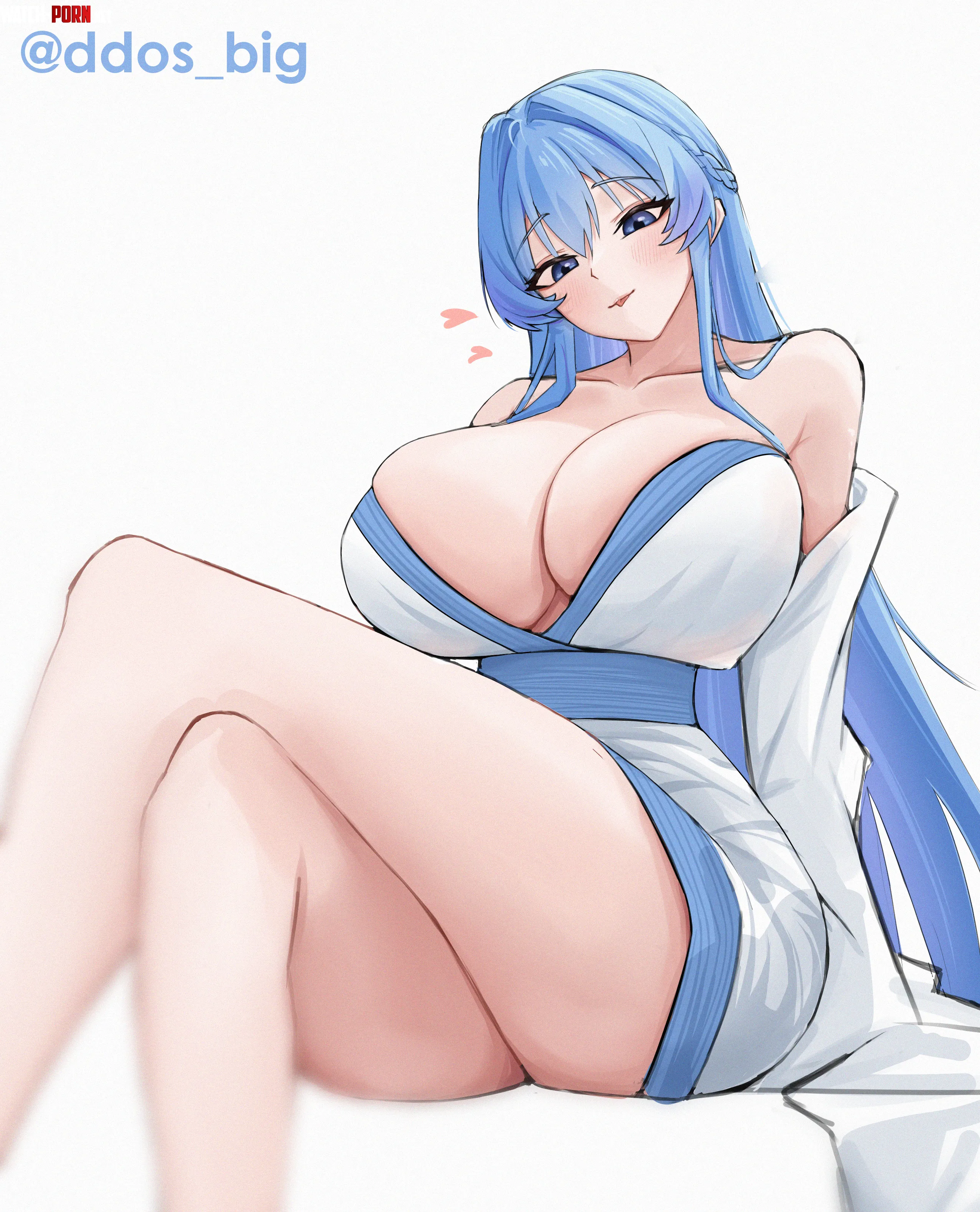 Helm's revealing thighs in kimono [NIKKE] by Level-Ad5048