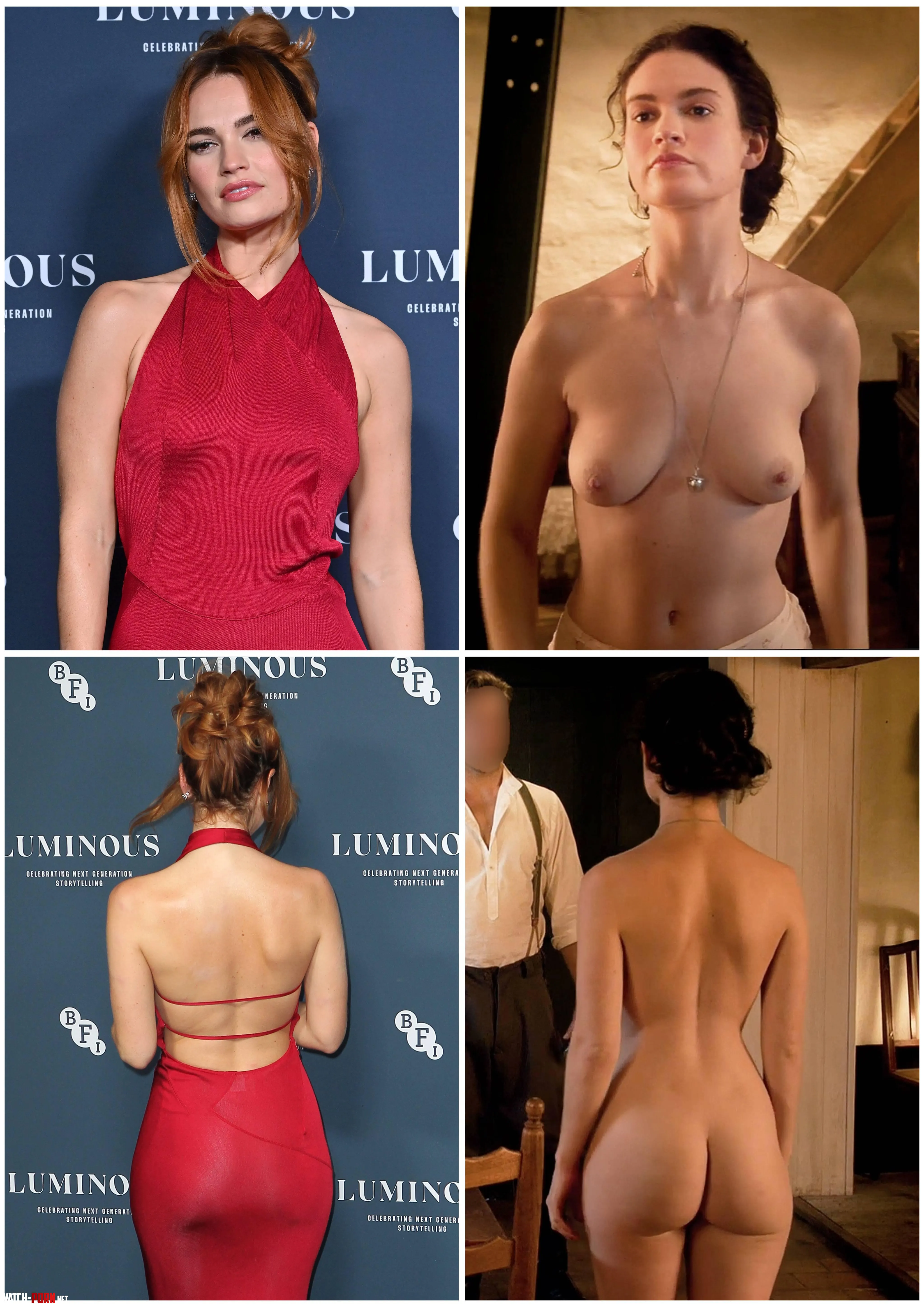 Lily James Front and Back by MarsupialEvening2905