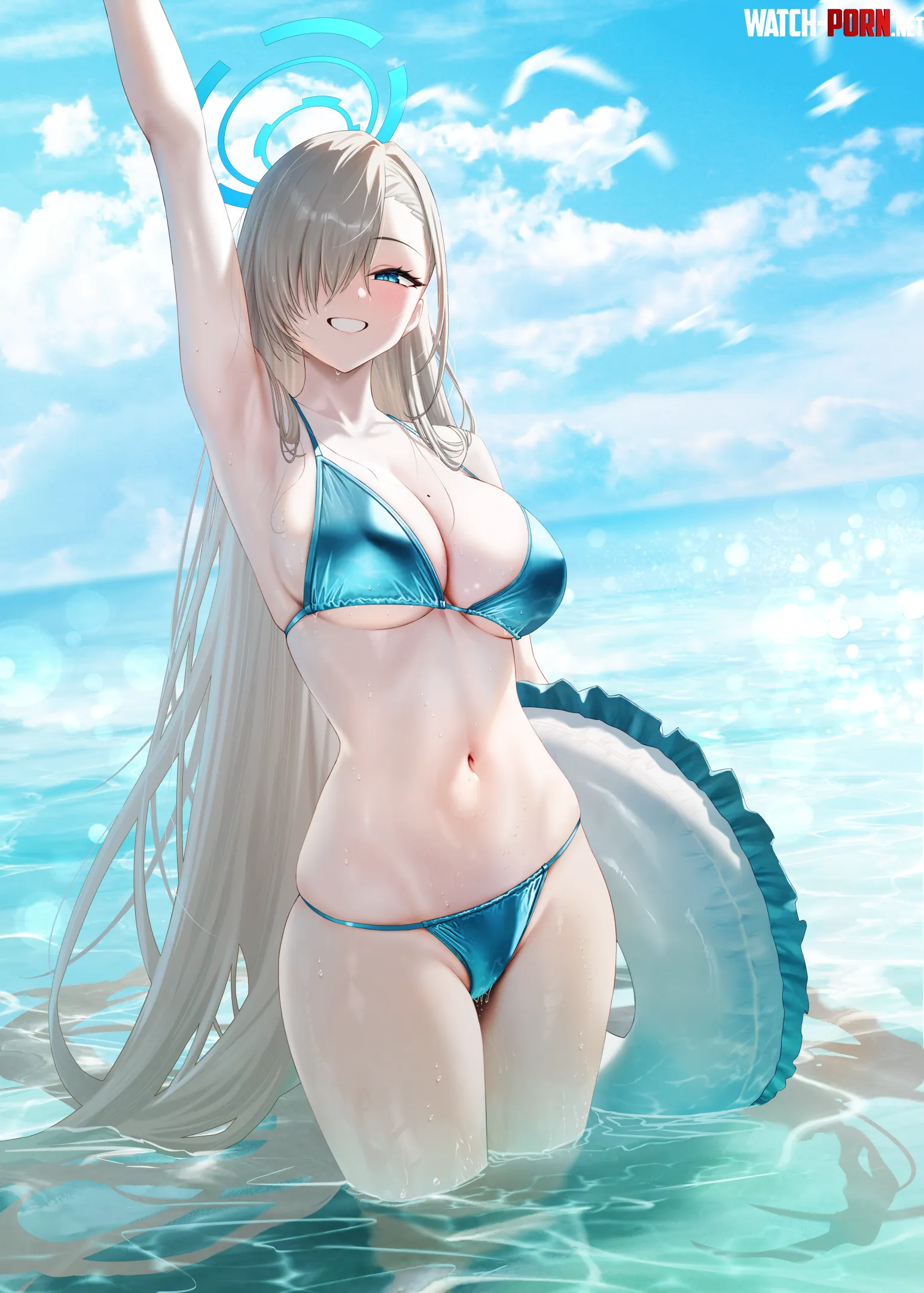 Asuna in the ocean (SOLar_bim) [Blue Archive] by elegantloveglimmer