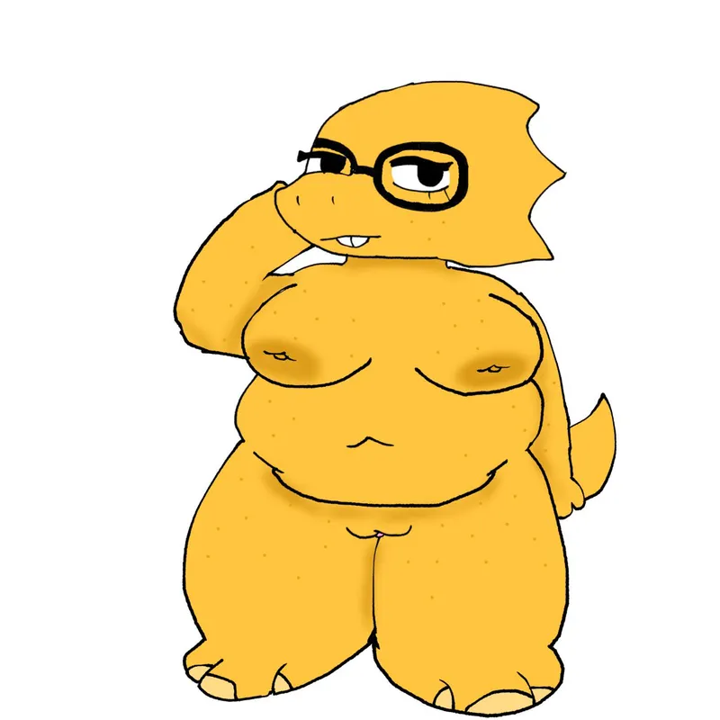 Thumbnail Nudie Alphys: An Exclusive Creation from UnderTail | Jumpy-Solid454