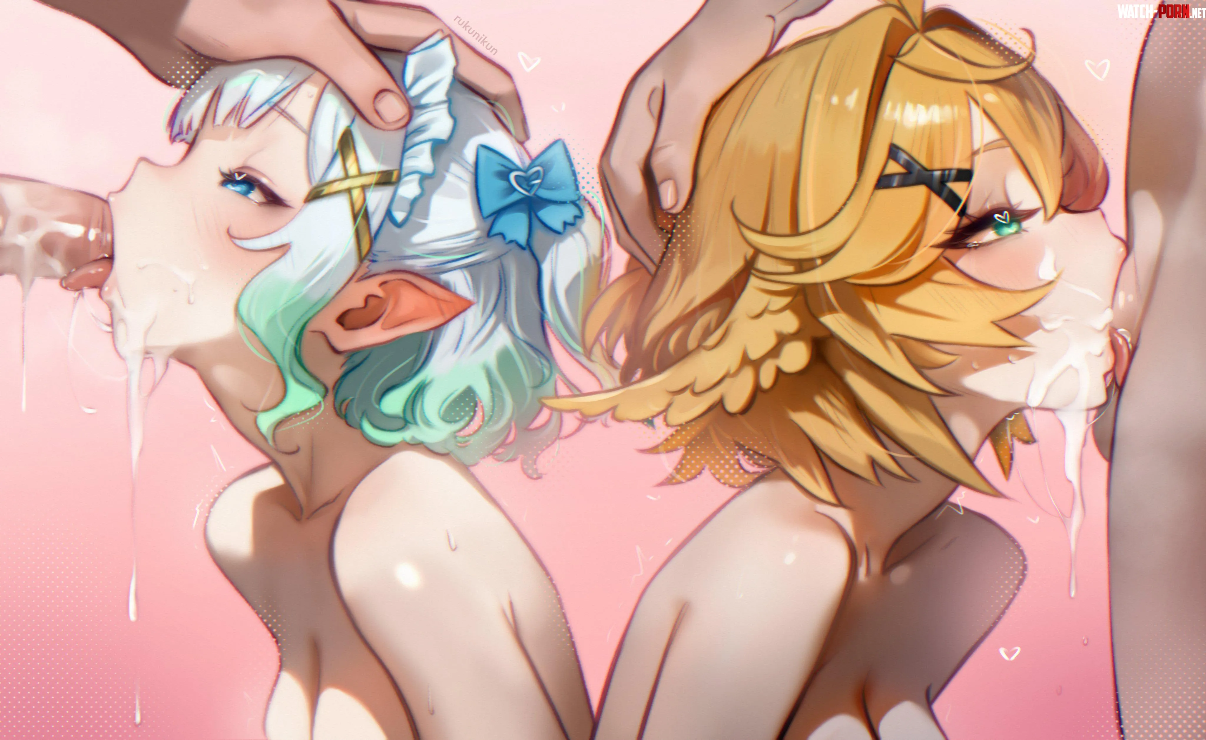 Friends enjoying a treat (rukunikun) by Da_Darius