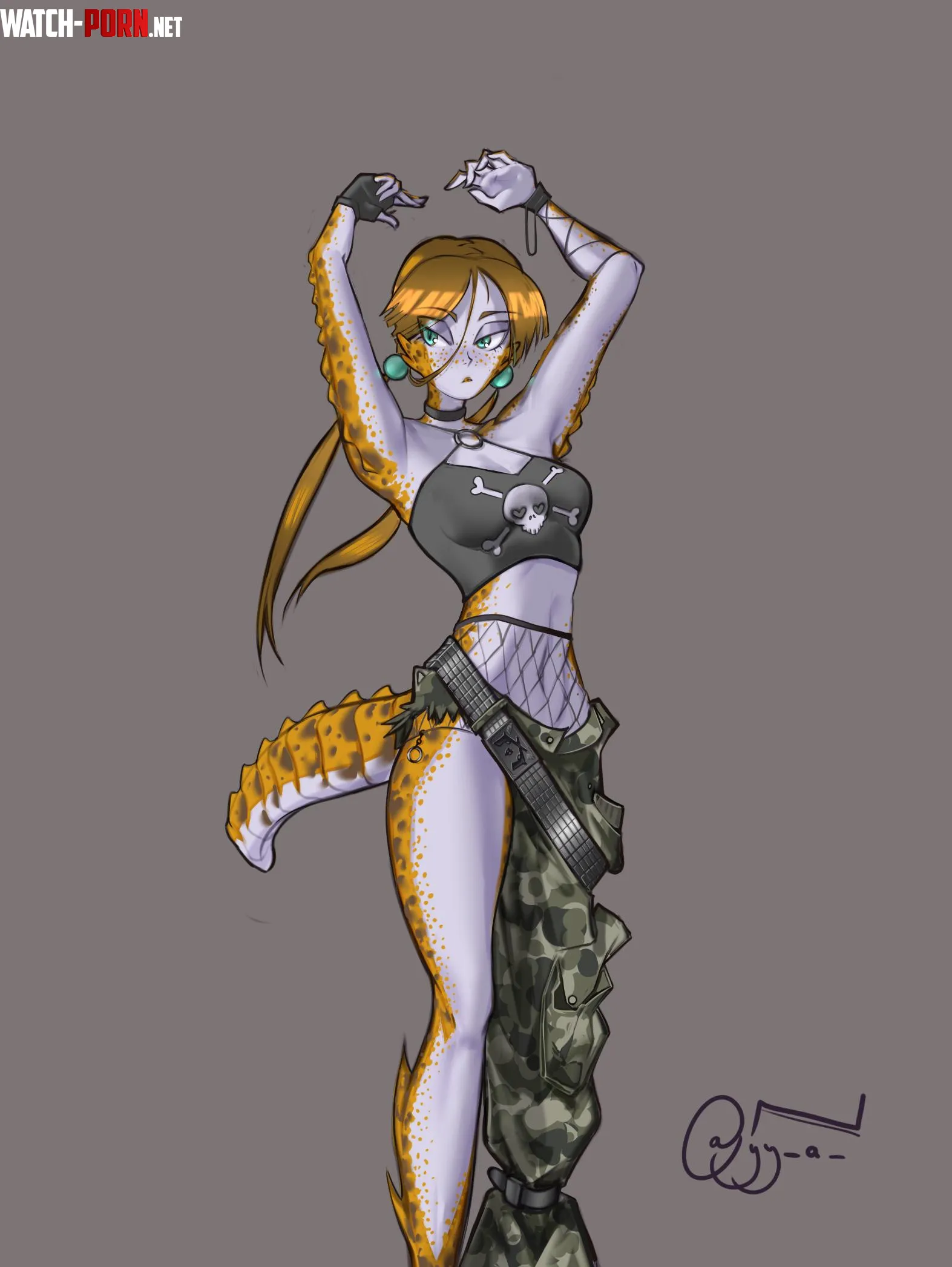 My last gekko girl creation by NyaNyaInugami