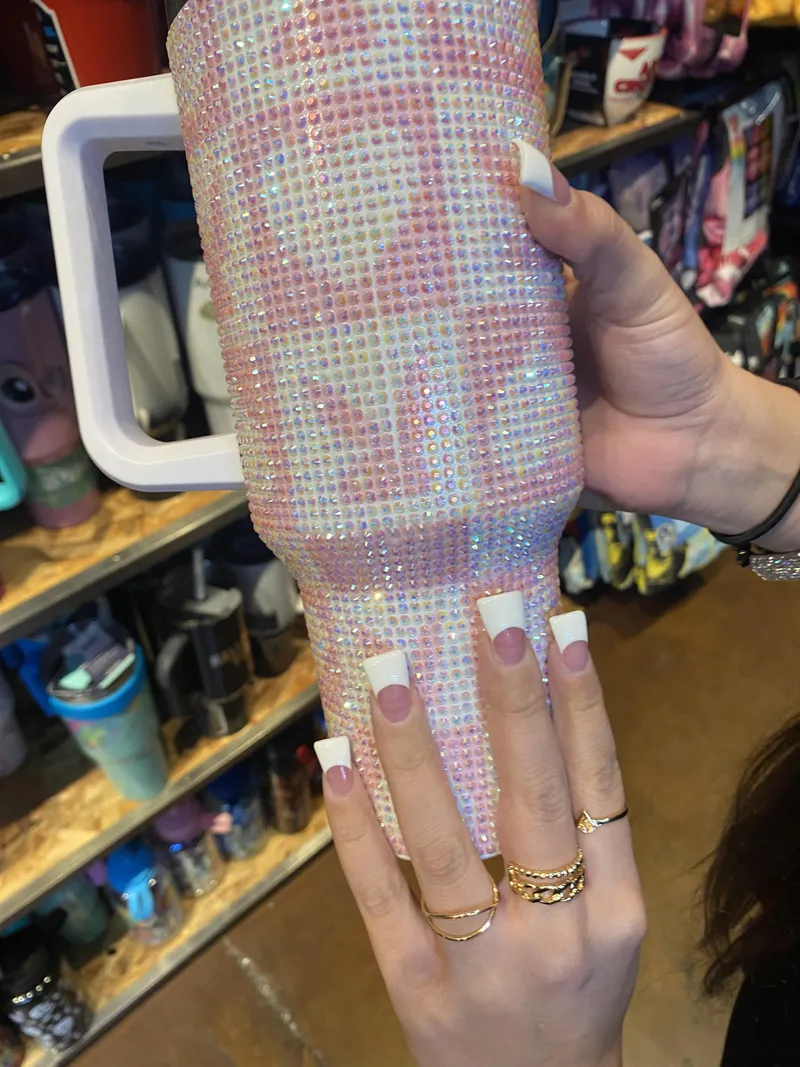 Thumbnail Simple Yet Sexy: Pink and White French Tips by Brunettebabe95 - NailFetish