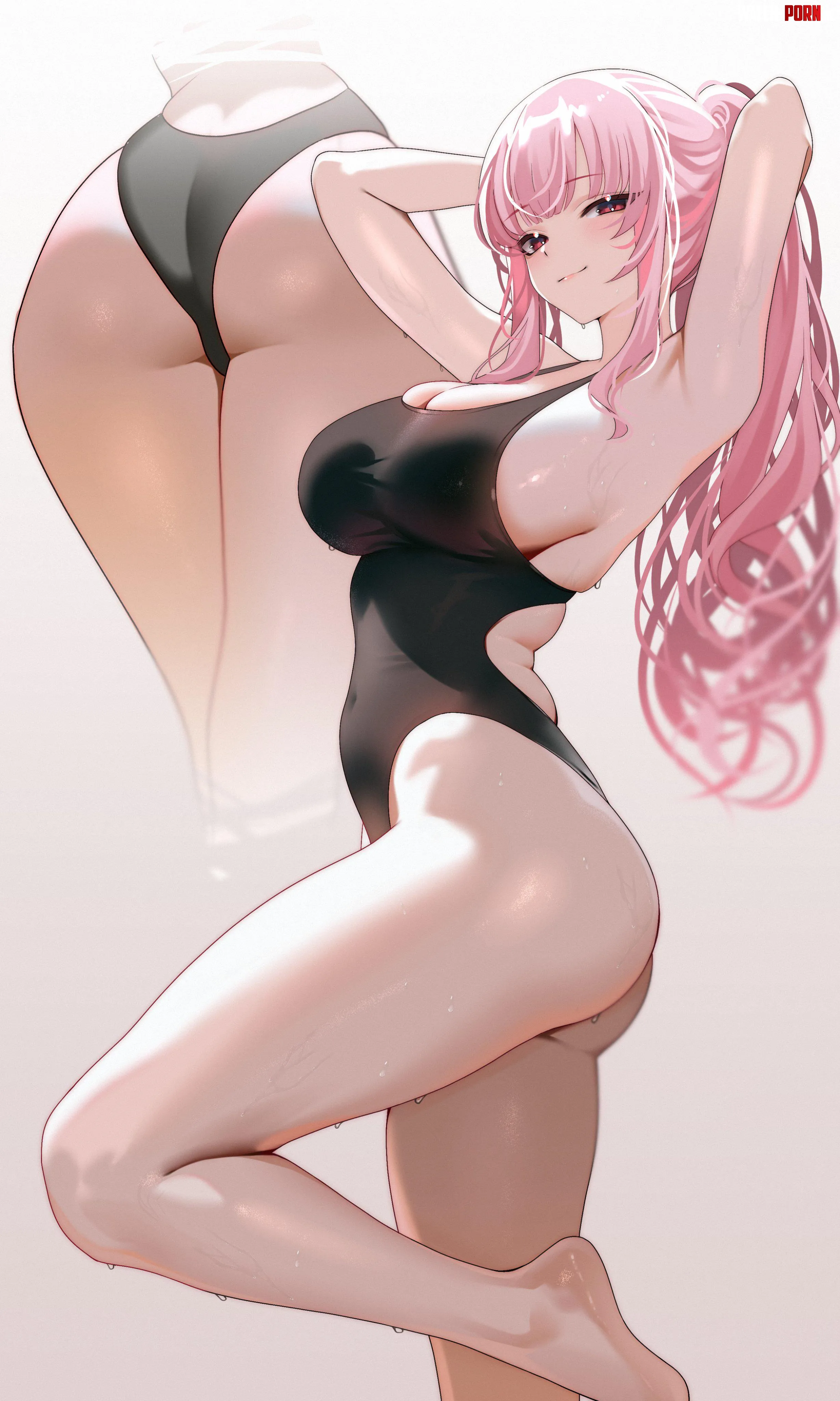 Competition Swimsuit Mori (raituna) [Hololive] by llamanatee